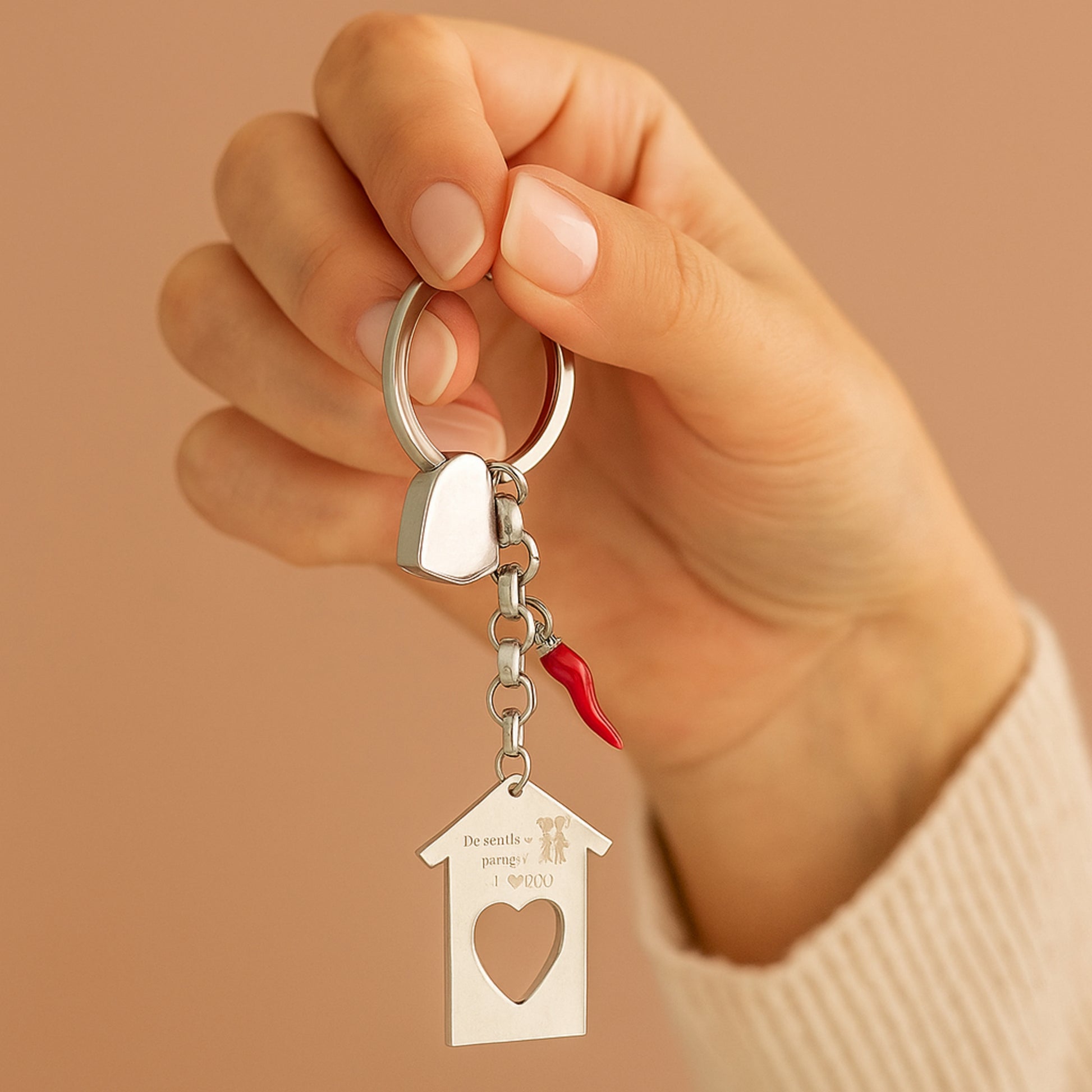 Portachiavi Casa "Da sorella a sorella. I love you" - Les Folies