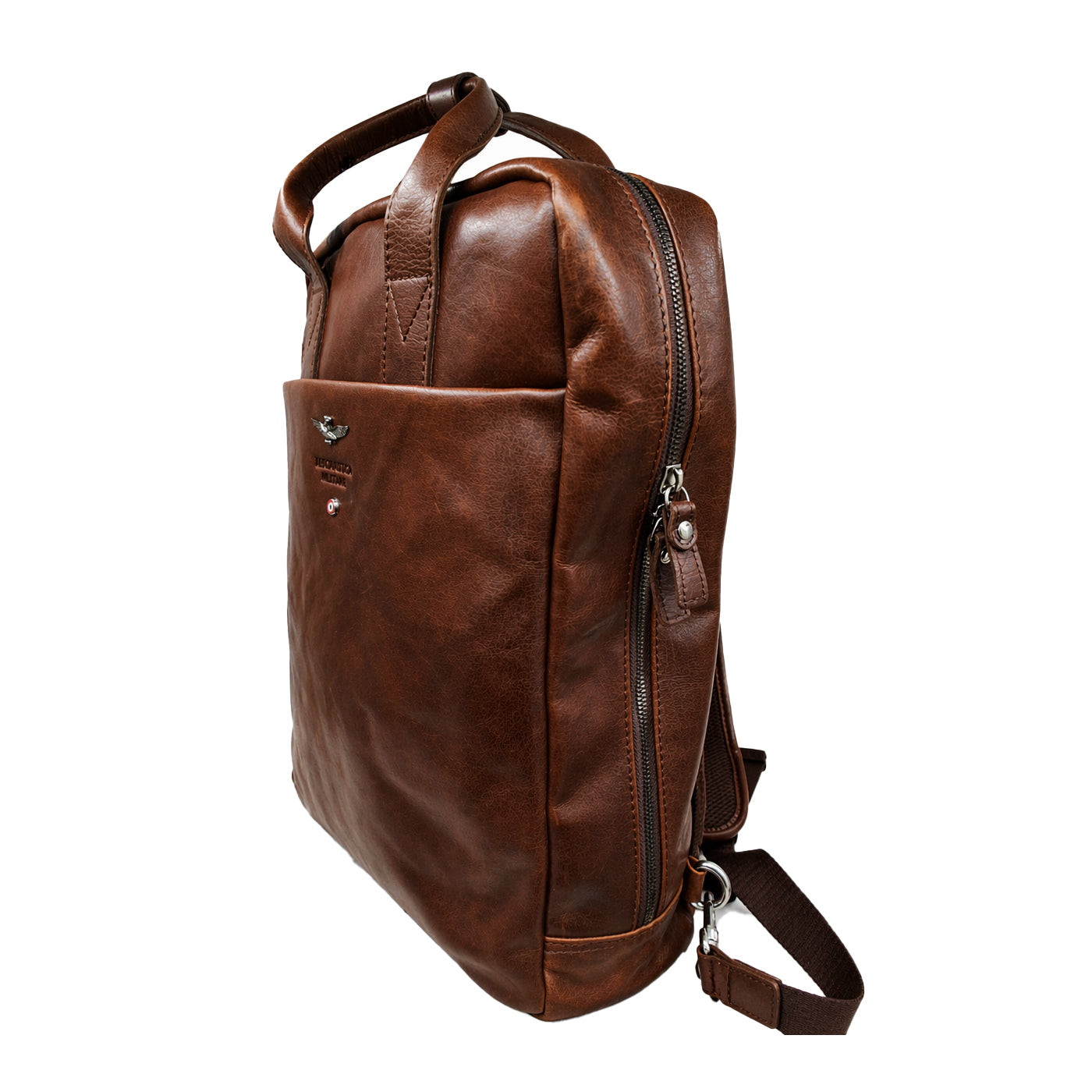 Zaino Porta PC Aeronautica Militare AM352 Vintage in Vera Pelle