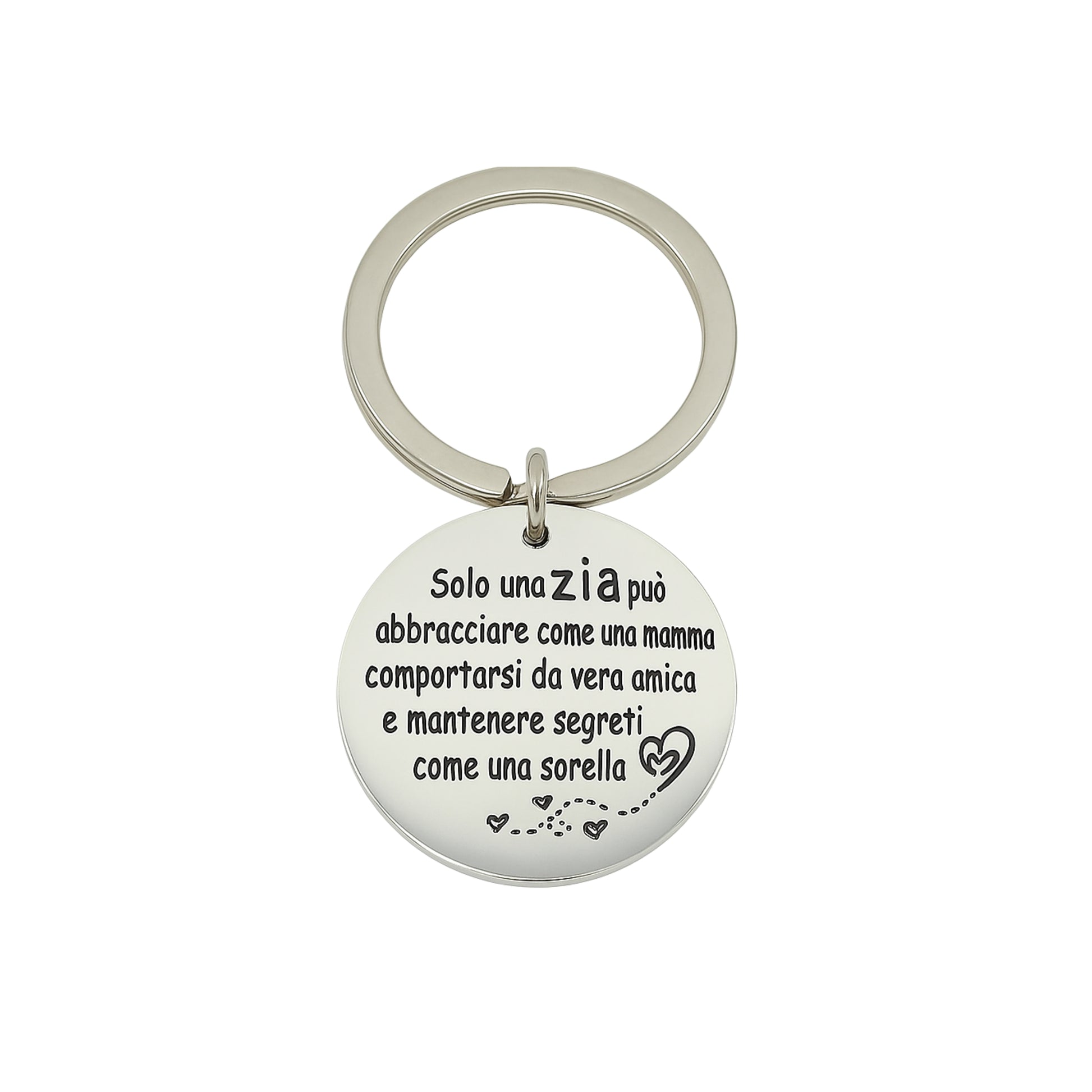Portachiavi "Solo una Zia può abbracciare come una mamma..." - Les Folies