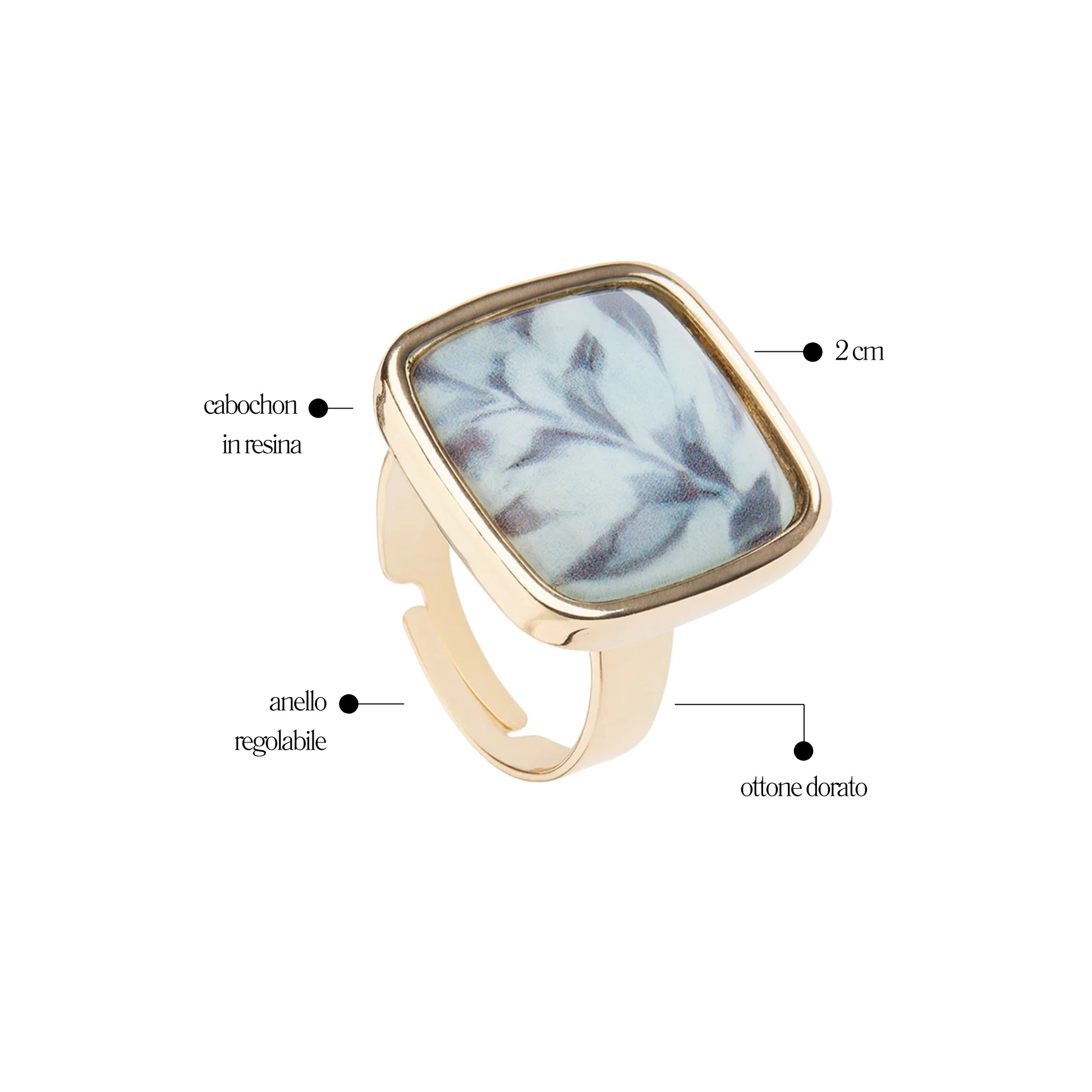 Anello Carrè Imprimé - You B'jou by Barbieri