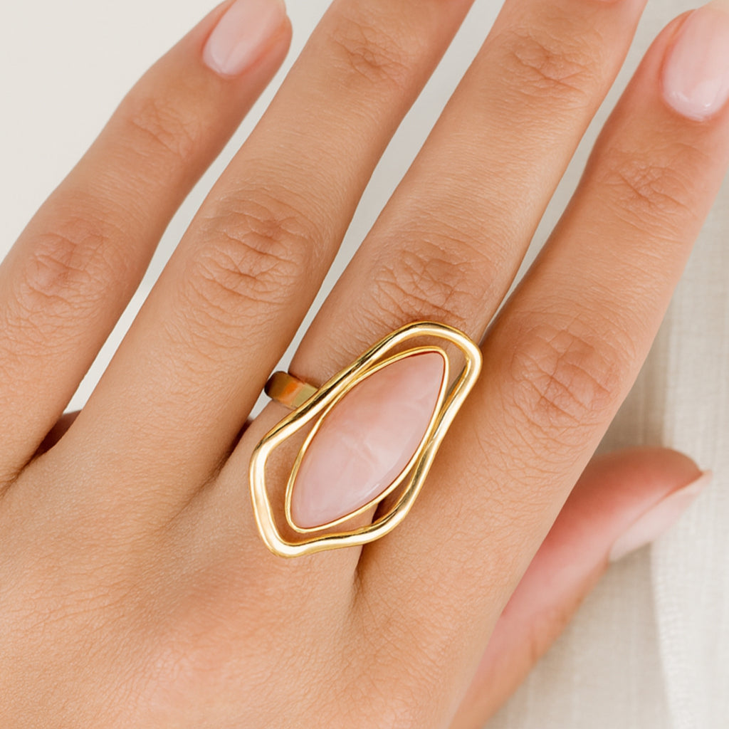 Anello AcciaioInox Placcato18kt - Myra