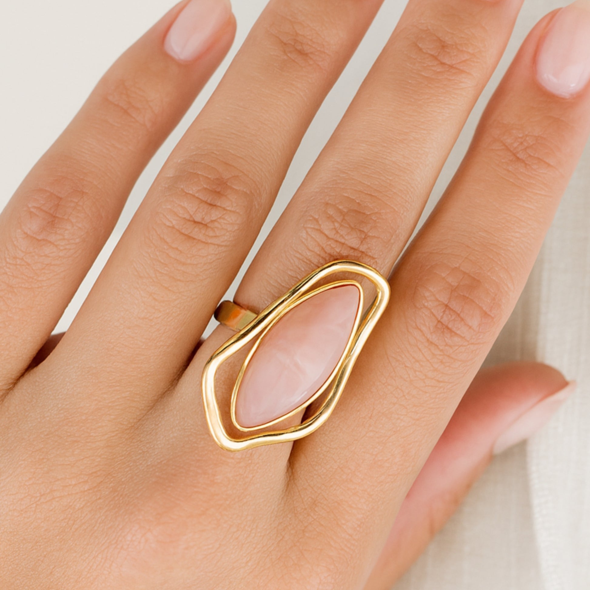 Anello AcciaioInox Placcato18kt - Myra