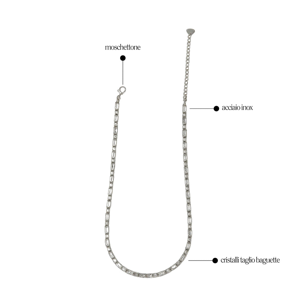 Collana Tennis Baguette alternata - Les folies