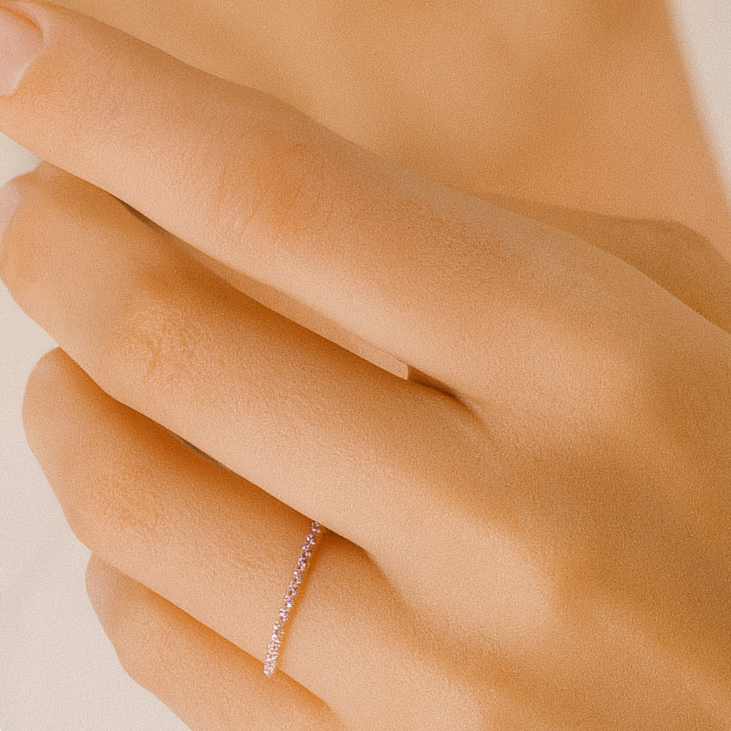 Anello Veretta Rosa in Argento 925 - Les Folies