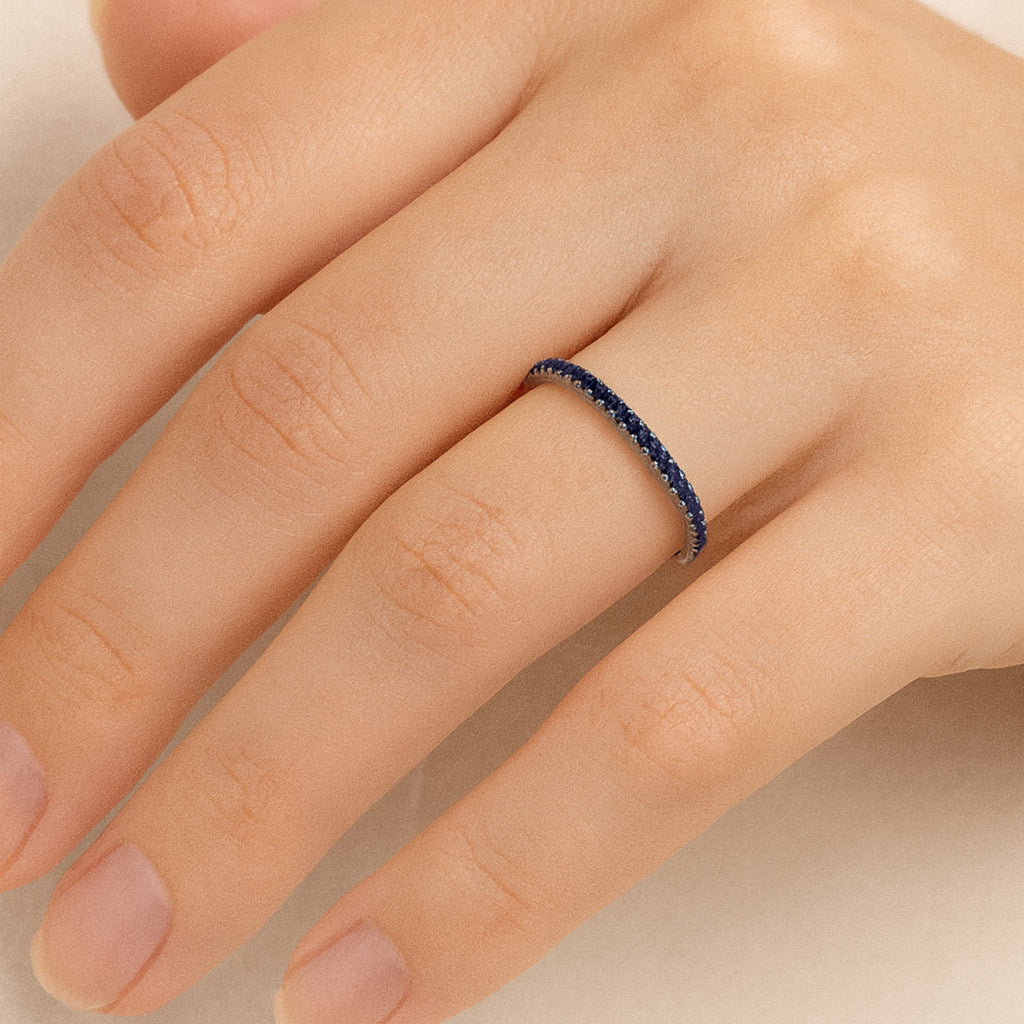 Anello Veretta Blu in Argento 925 - Les Folies