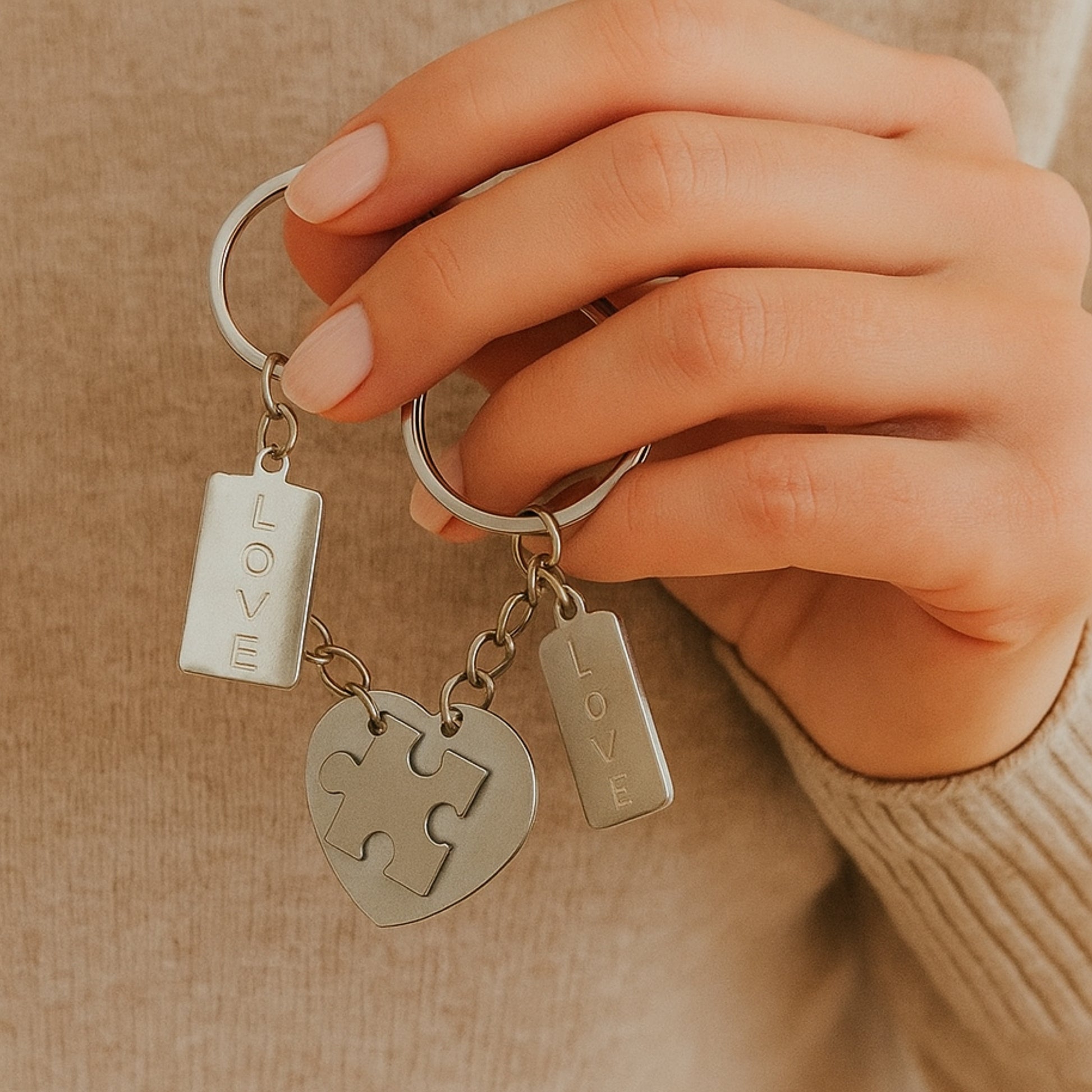 Portachiavi di coppia Puzzle - Les Folies