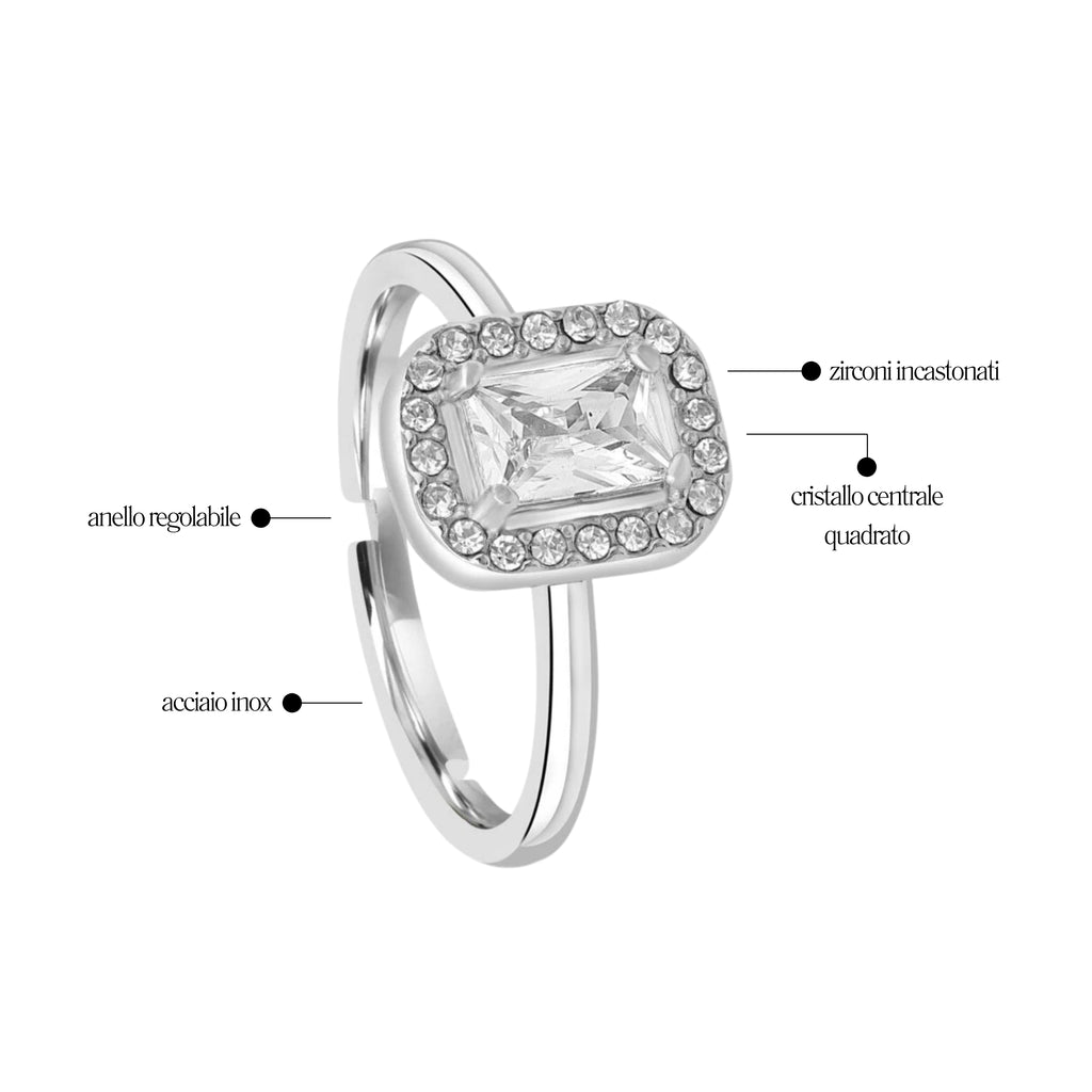 Anello Kate Rettangolare Royale - Brand Gioielli