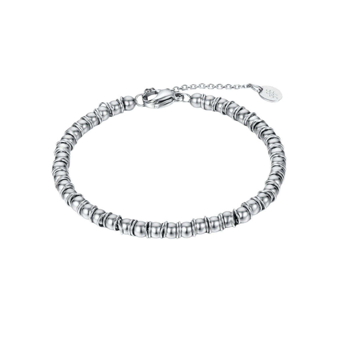 Bracciale con sfere e anellini - Brand Gioielli