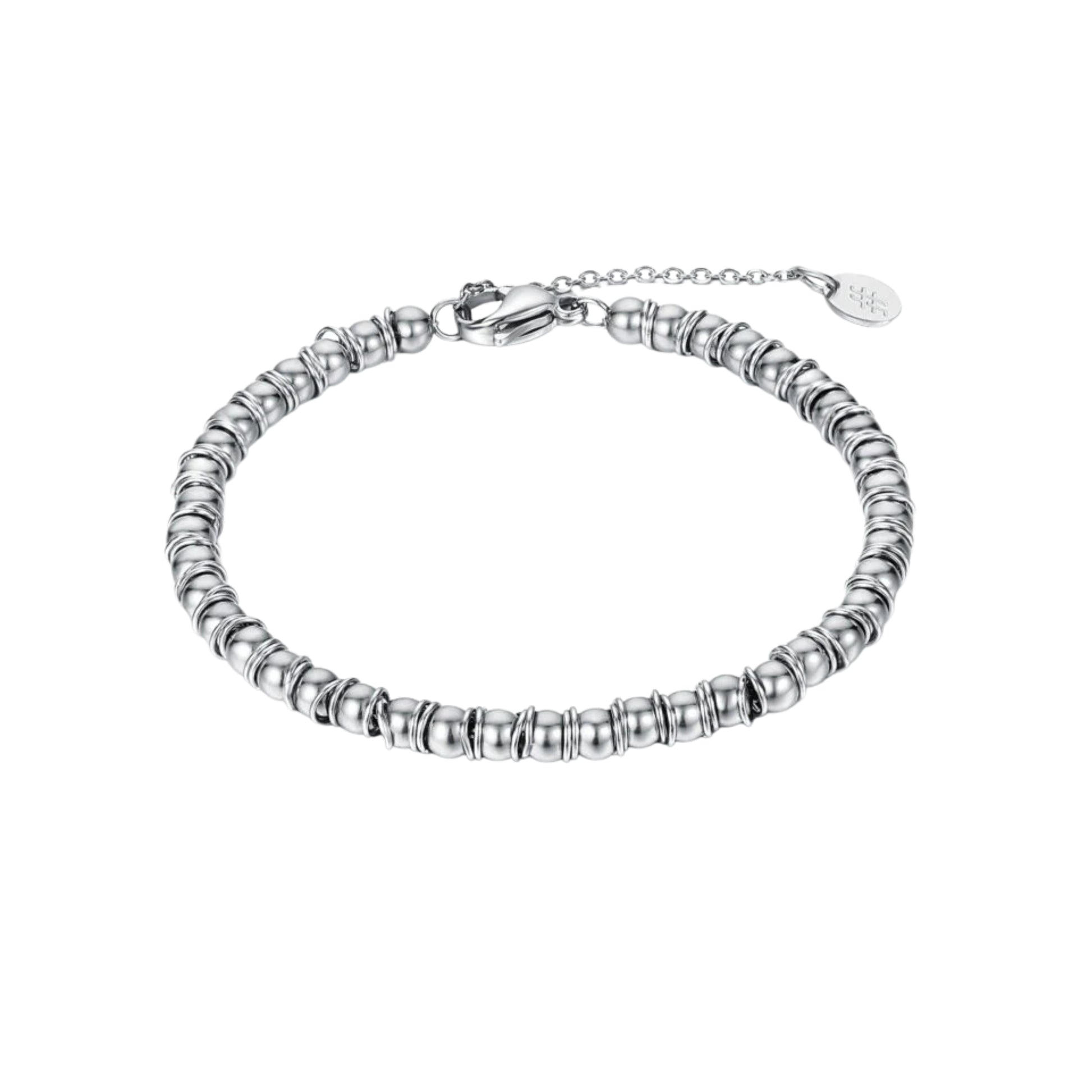 Bracciale con sfere e anellini - Brand Gioielli