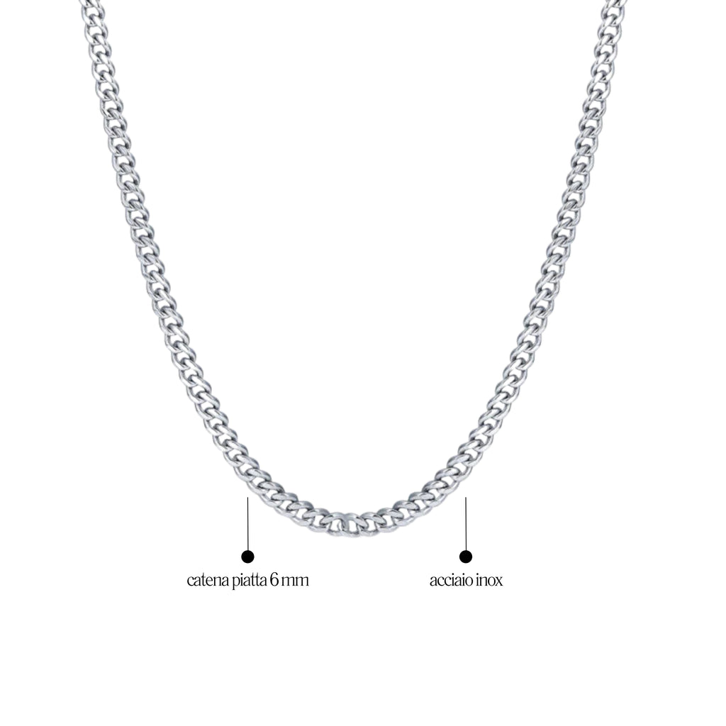 Collana Grumetta Piatta 6mm Urban - Brand GioiellI