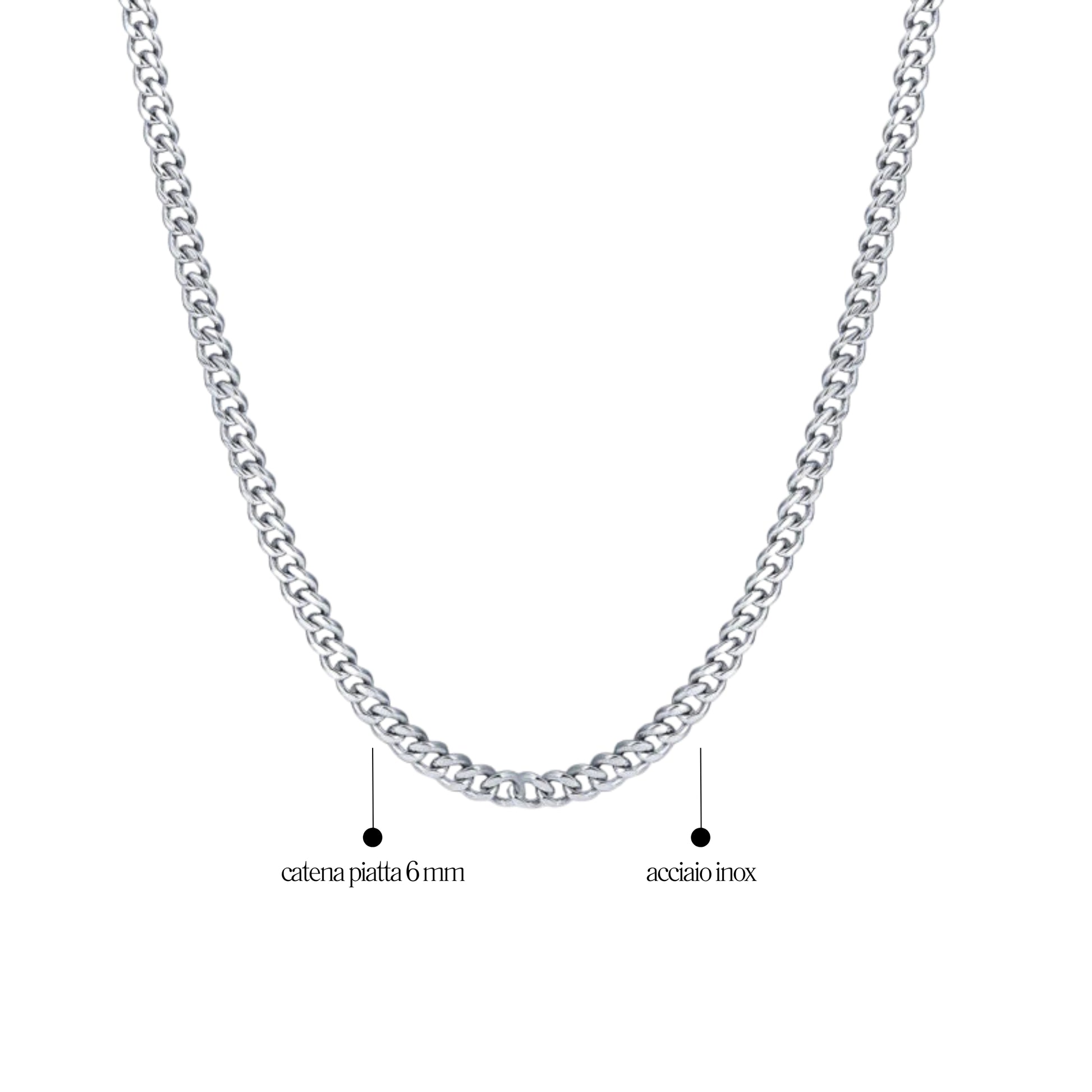 Collana Grumetta Piatta 6mm Urban - Brand GioiellI