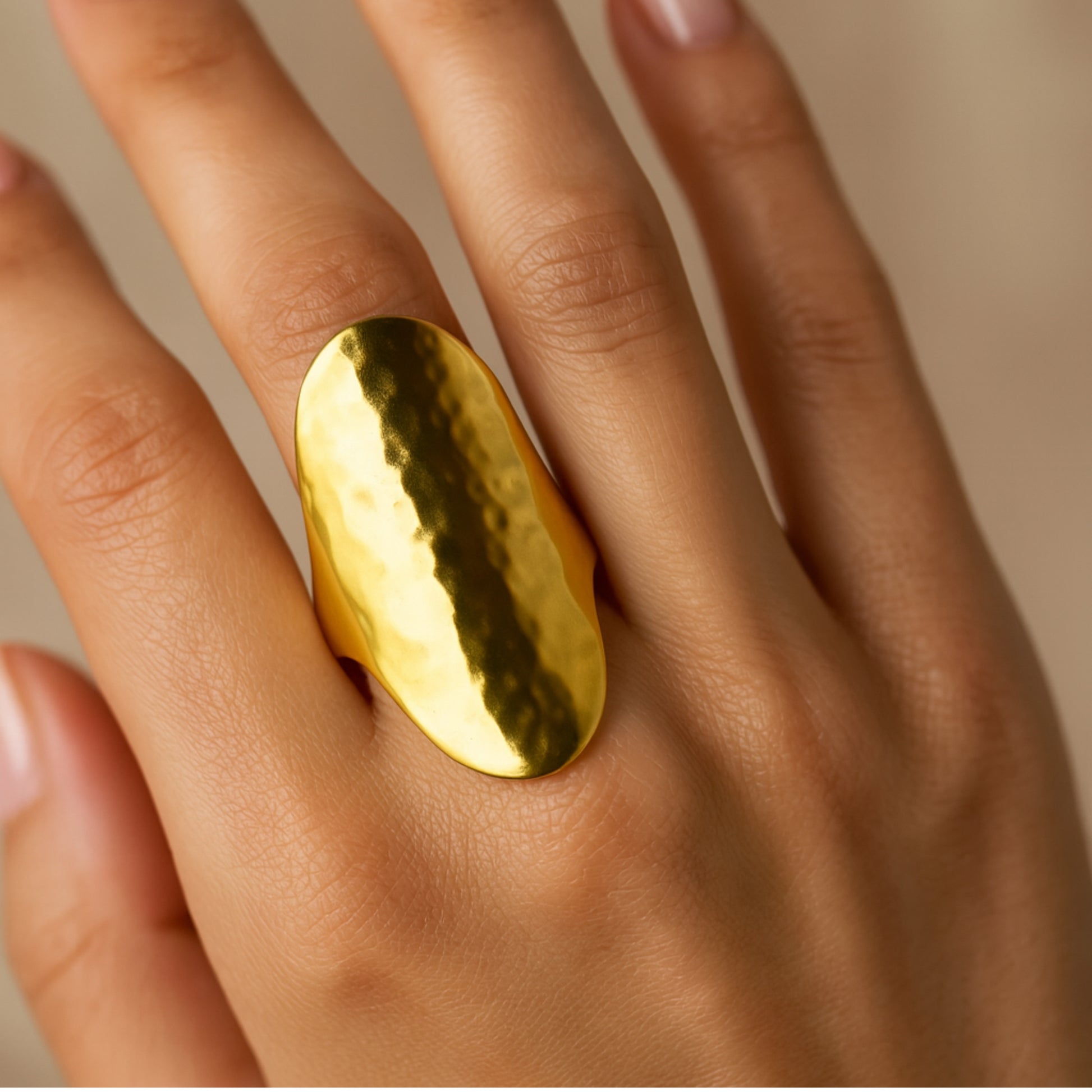 Anello Orixa in Acciaio Inox Placcato 18kt - Les Folies