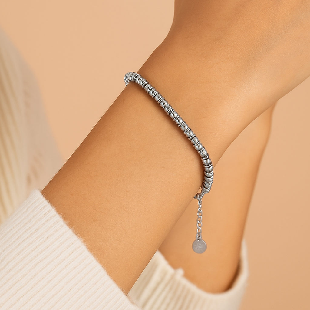 Bracciale con sfere e anellini - Brand Gioielli