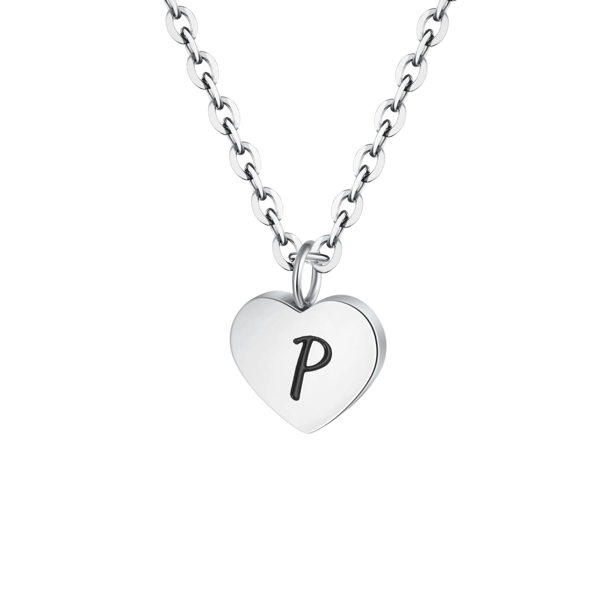 Heart letter necklace