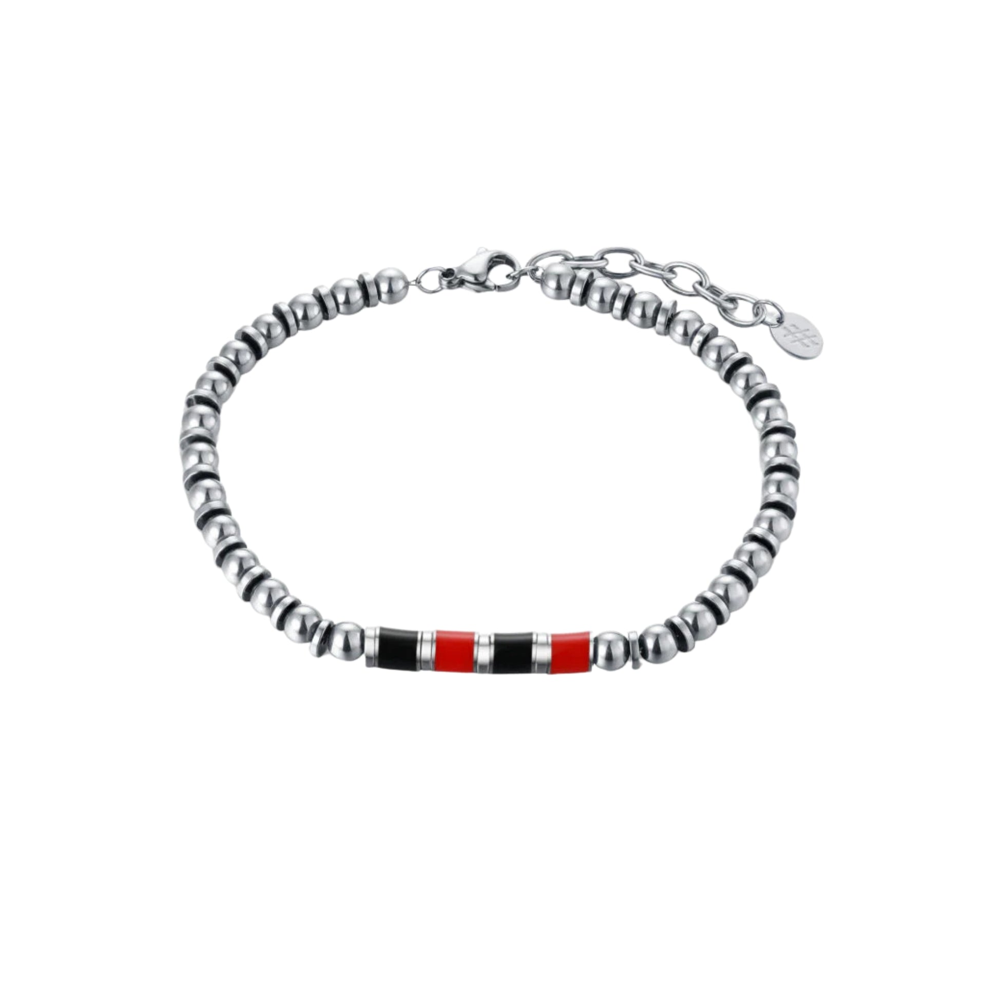 Bracciale Rosso Nero Misura Uomo - Brand Gioielli