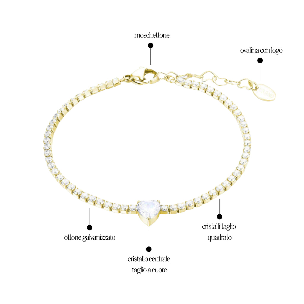 Bracciale Tennis Cuore Attimi - Brand Gioielli