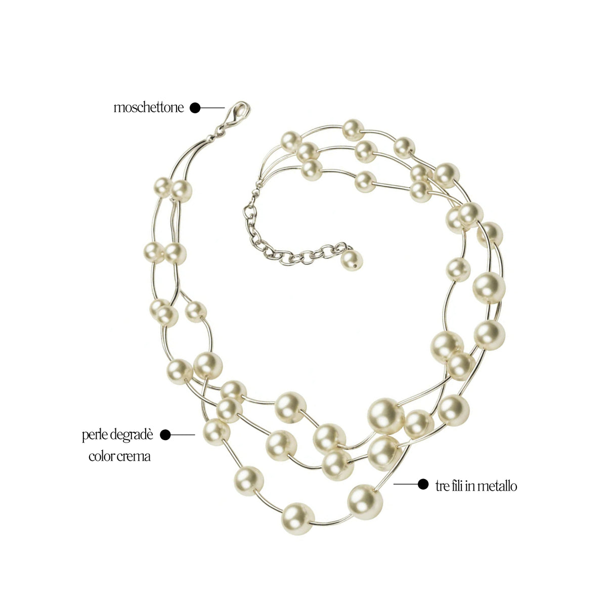 Collana Perle Multi filo - You B'jou by Barbieri