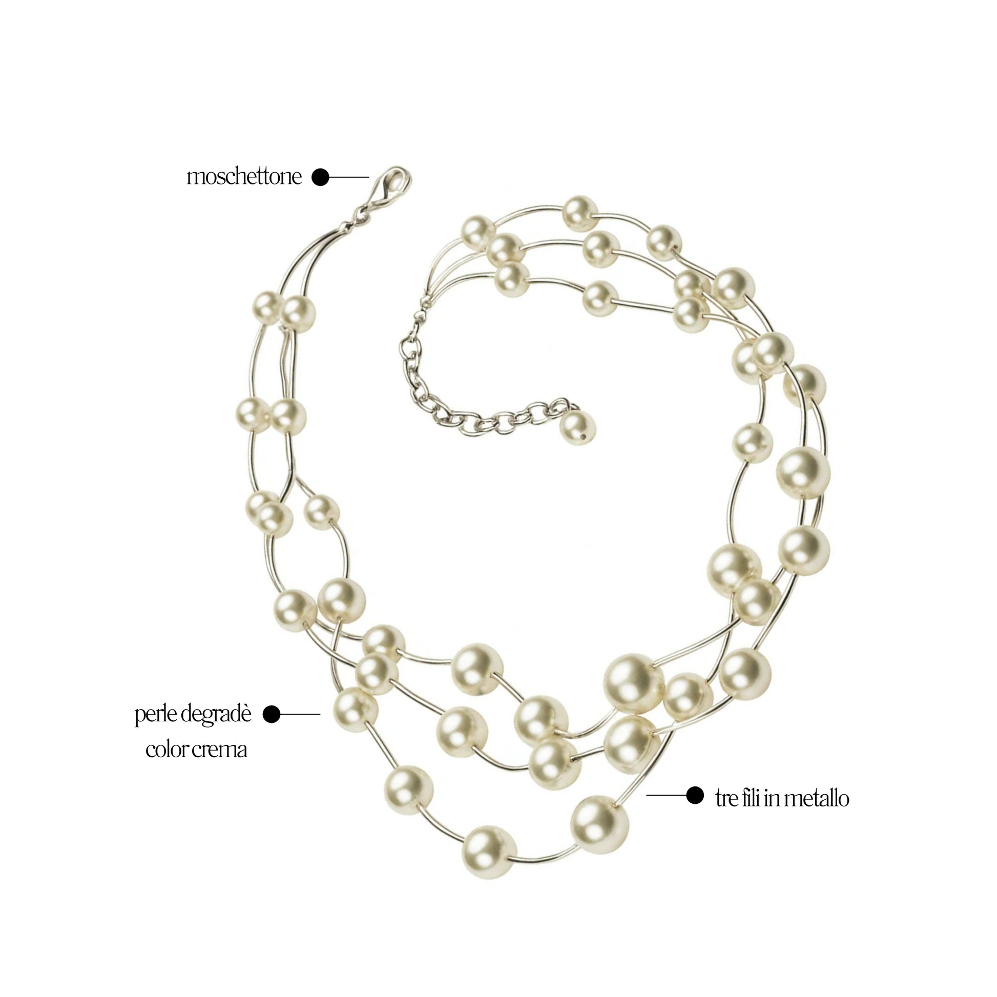 Collana Perle Multi filo - You B'jou by Barbieri