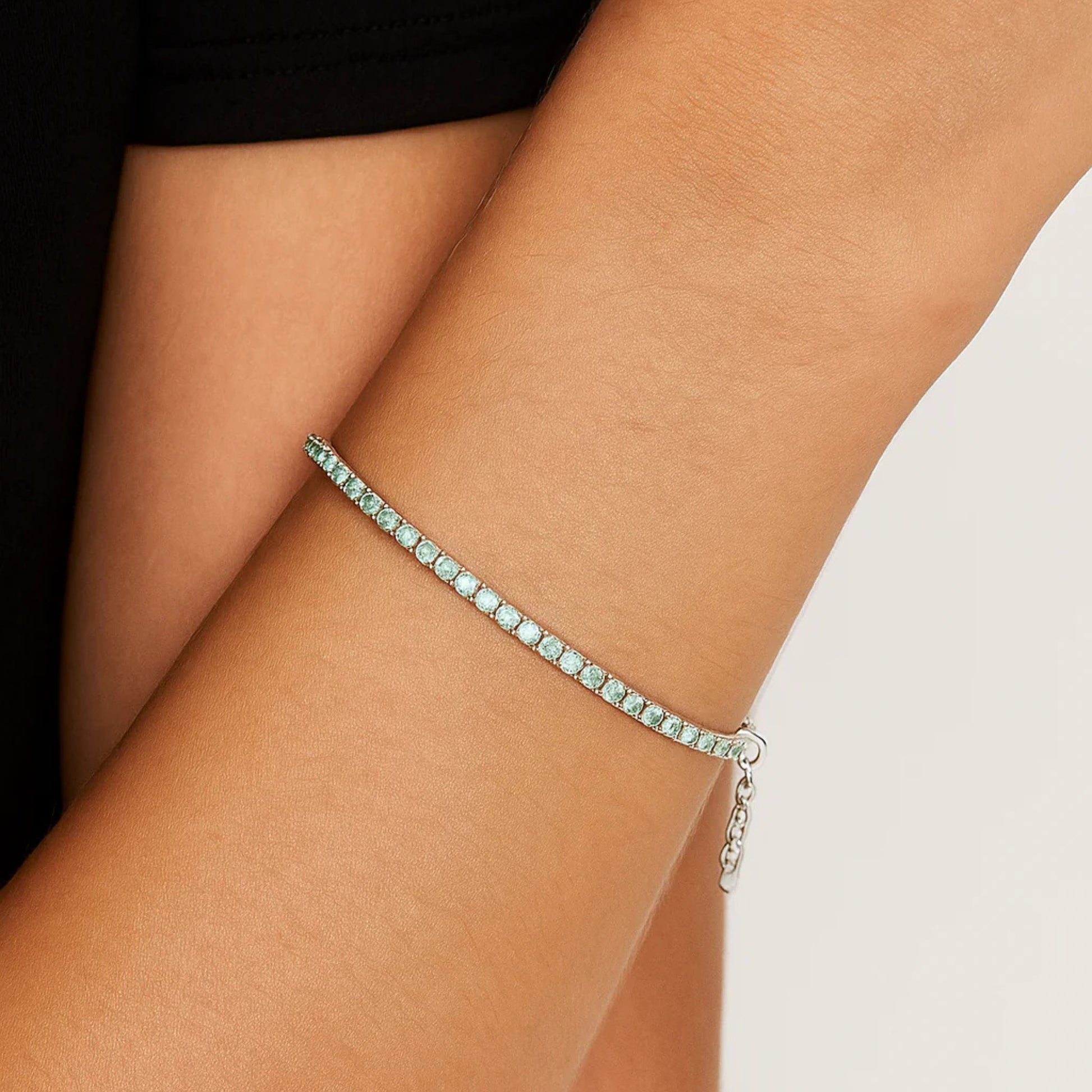 Bracciale Tennis 2mm chiusura a moschetto - Les Folies