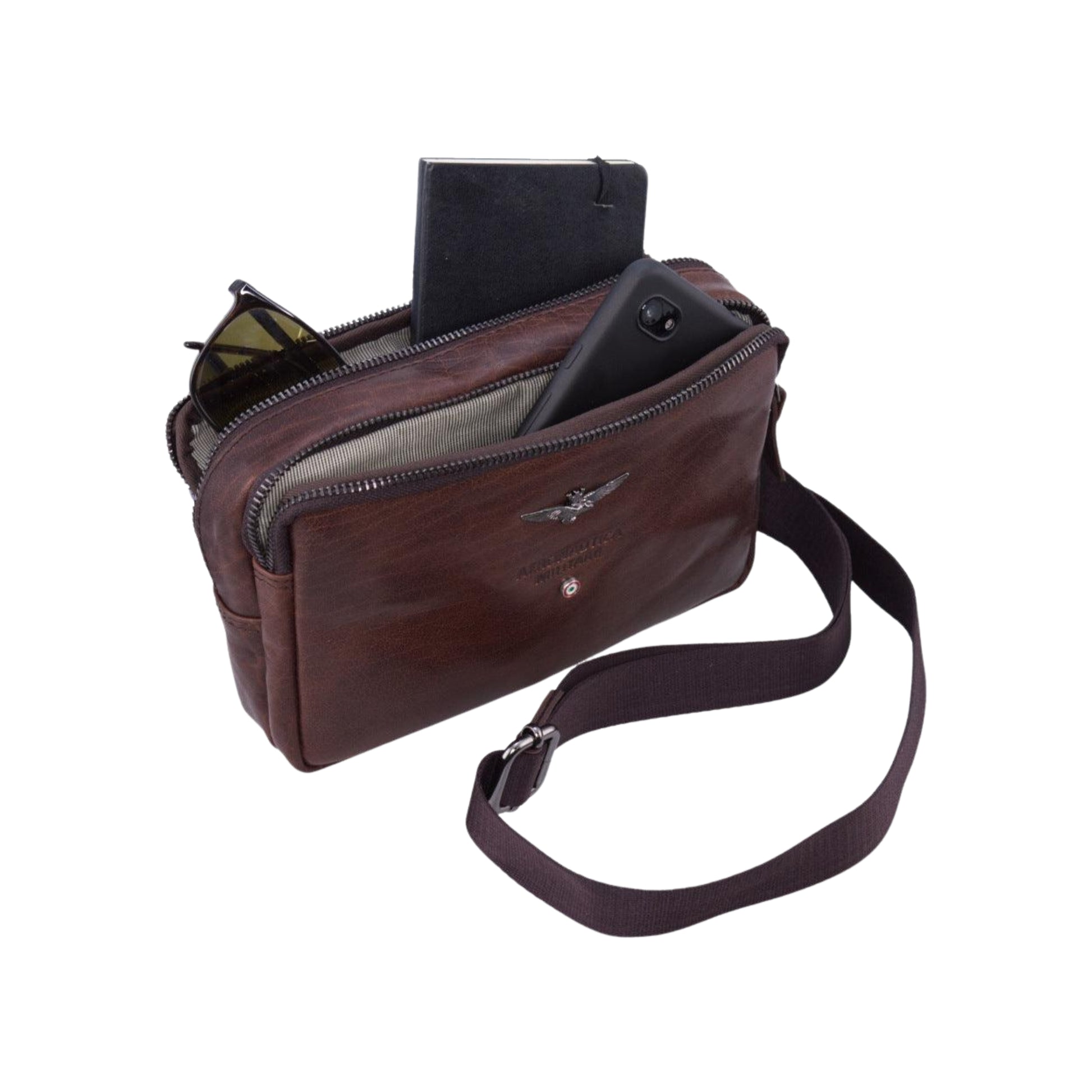 Borsello\Tracolla in Vera pelle Vintage - Aeronautica Militare