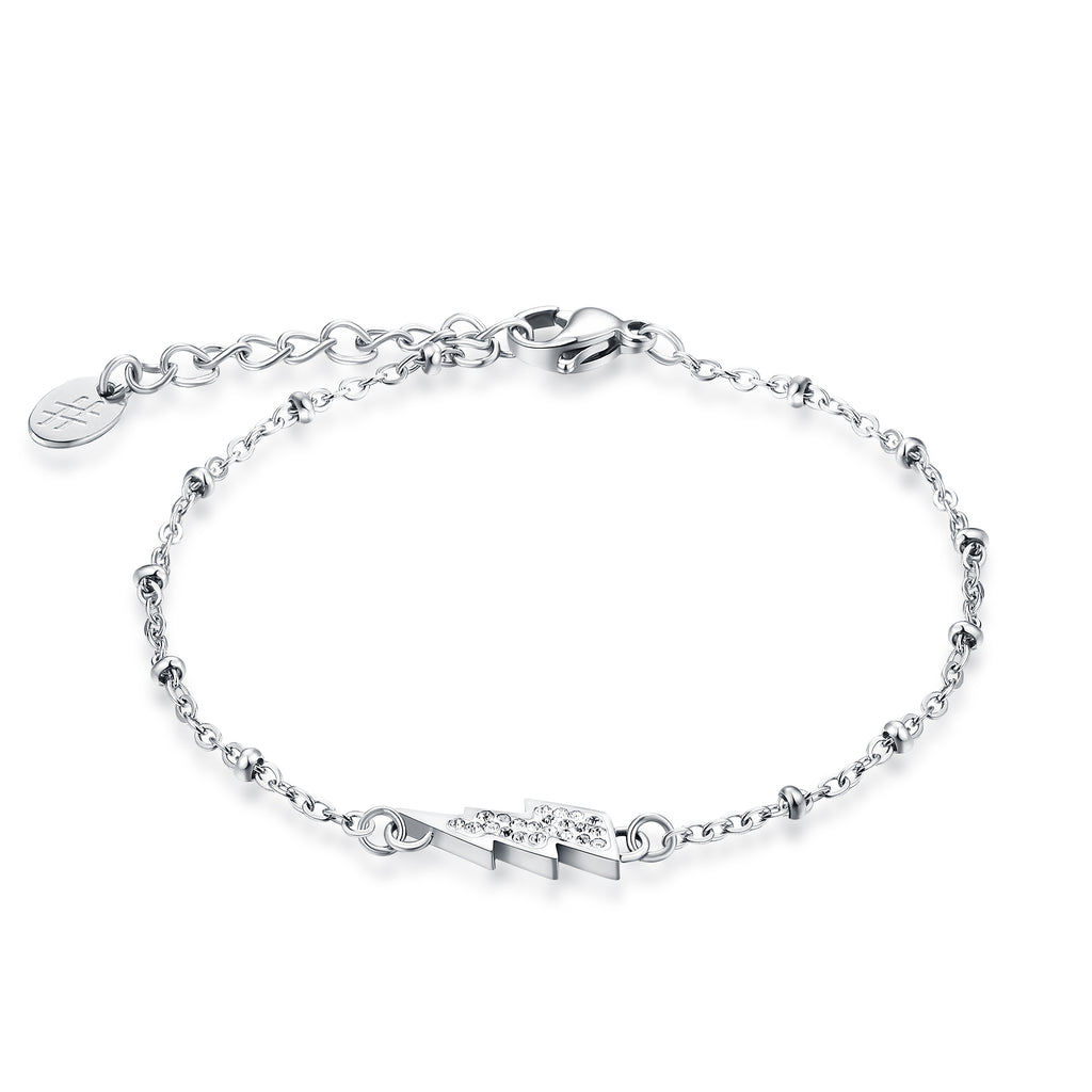 Bracciale Fulmine Cristalli in acciaio inox Shine - Brand Gioielli
