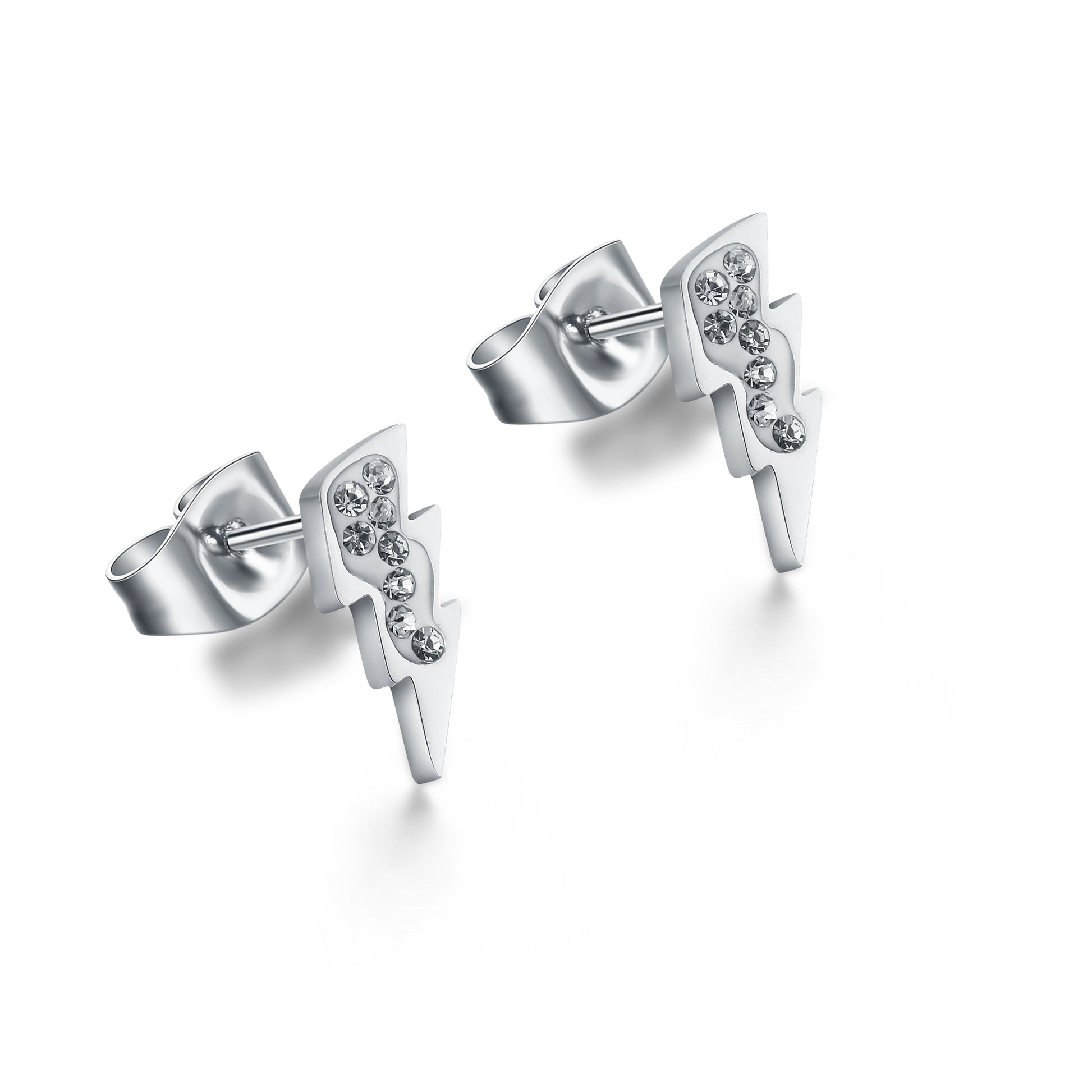 Orecchini Fulmine Cristalli in acciaio inox Shine - Brand Gioielli
