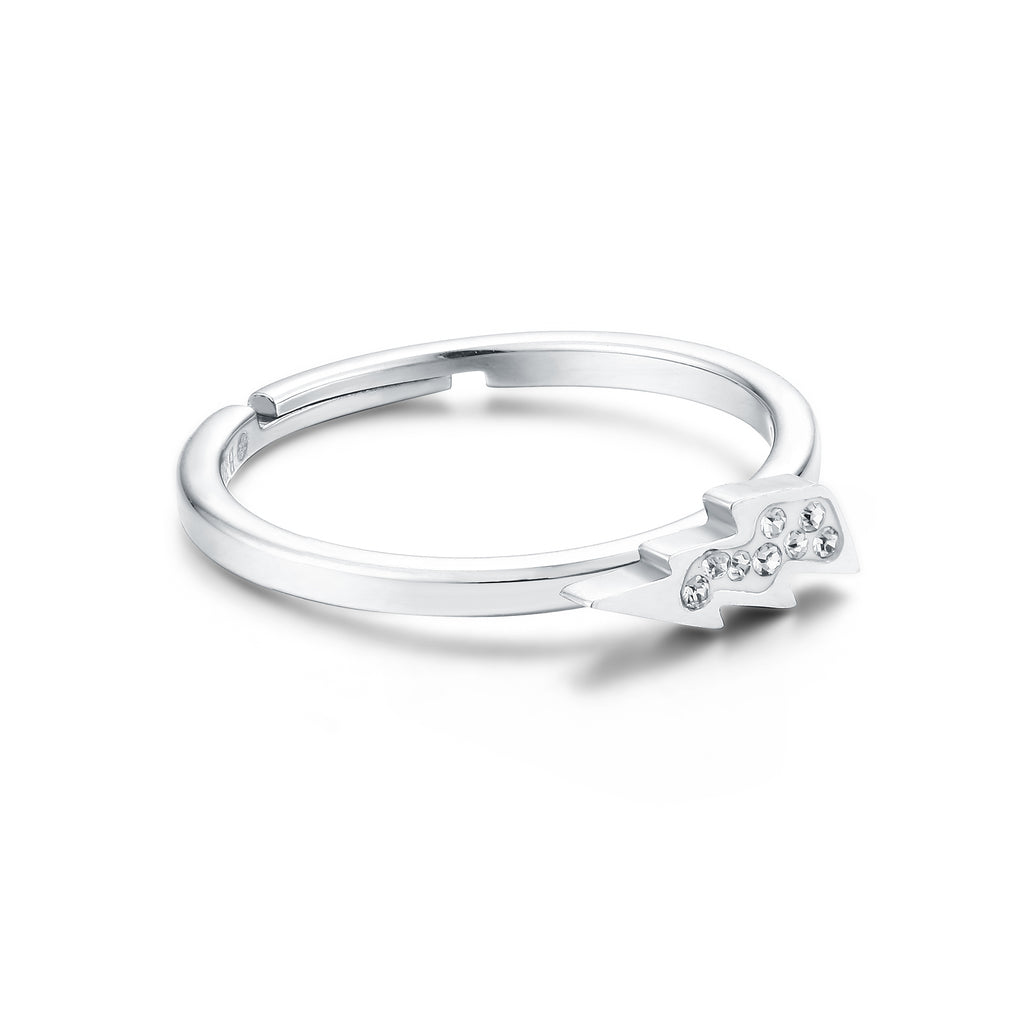Anello Fulmine Cristalli in acciaio inox Shine - Brand Gioielli