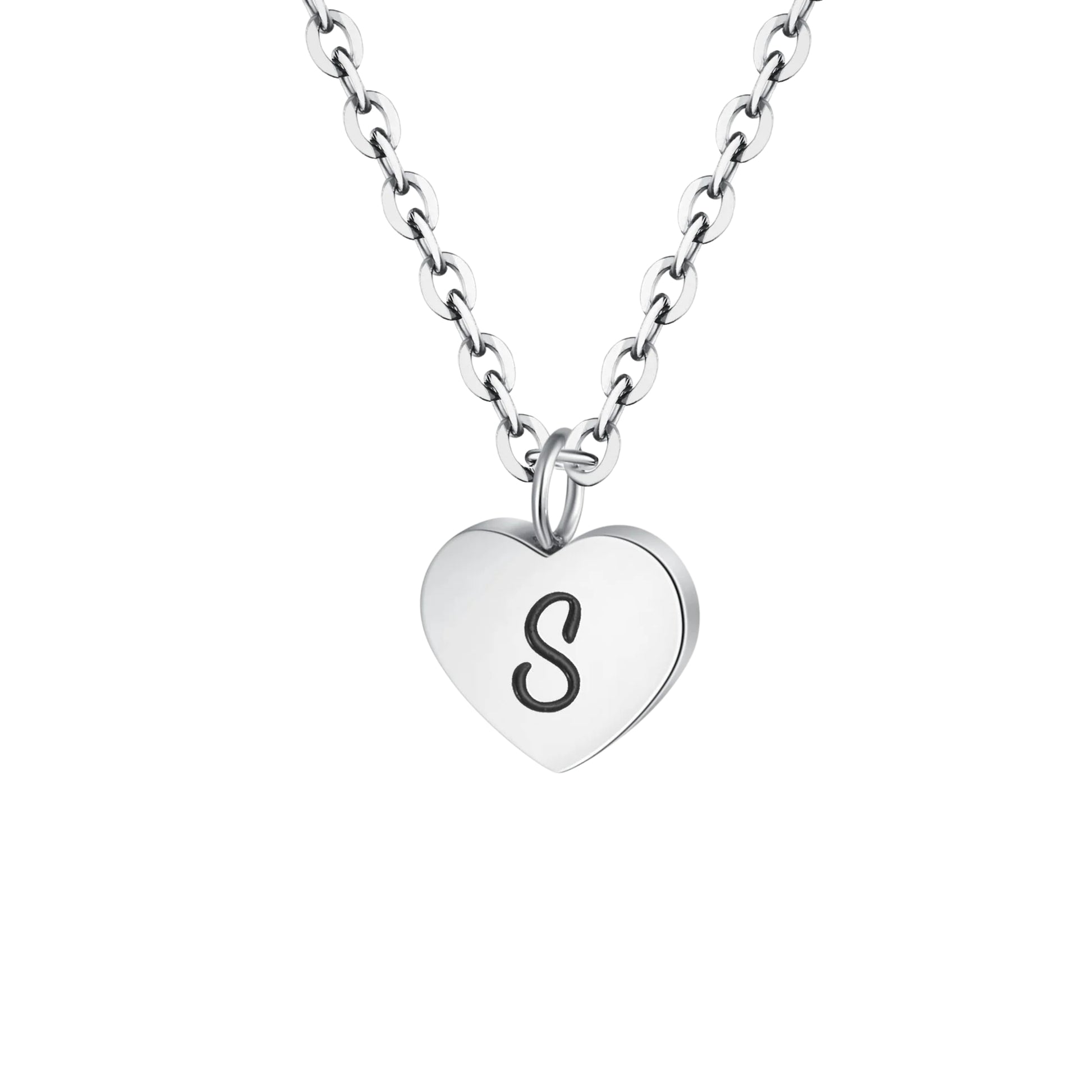 Heart letter necklace