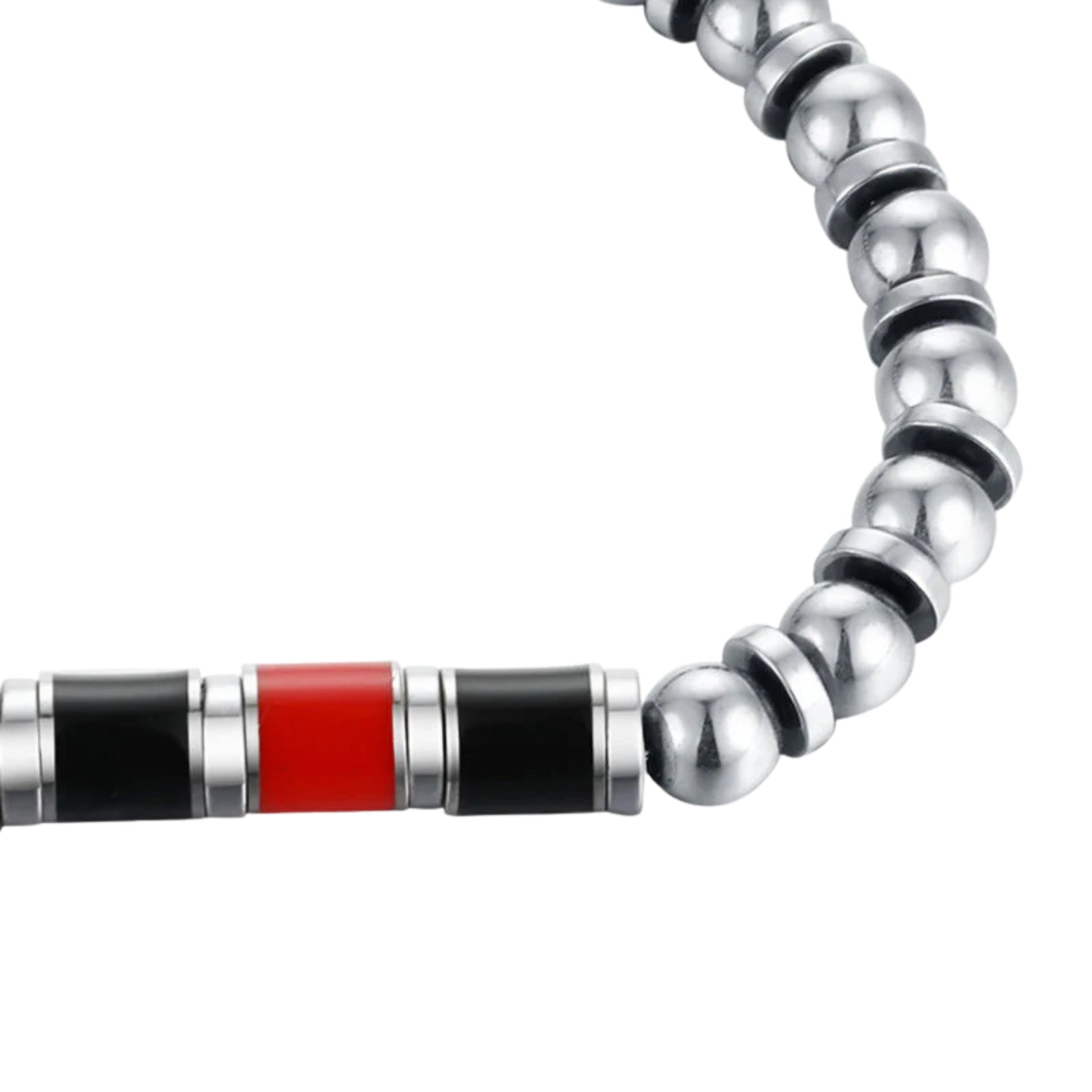 Bracciale Rosso Nero Misura Uomo - Brand Gioielli