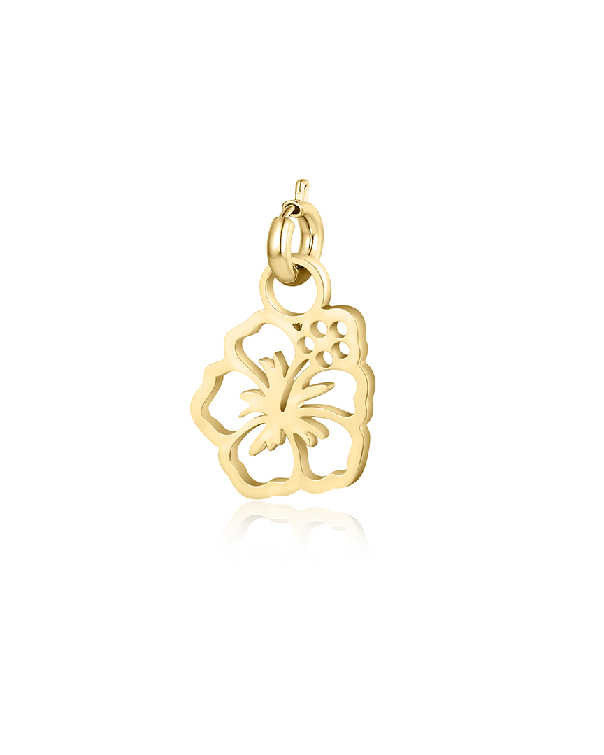 Mini Charm Fiore di Ibisco oro