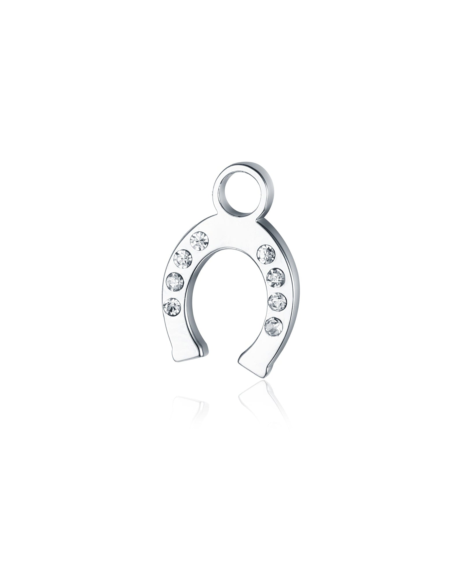 Mini Charm Ferro di Cavallo con cristalli