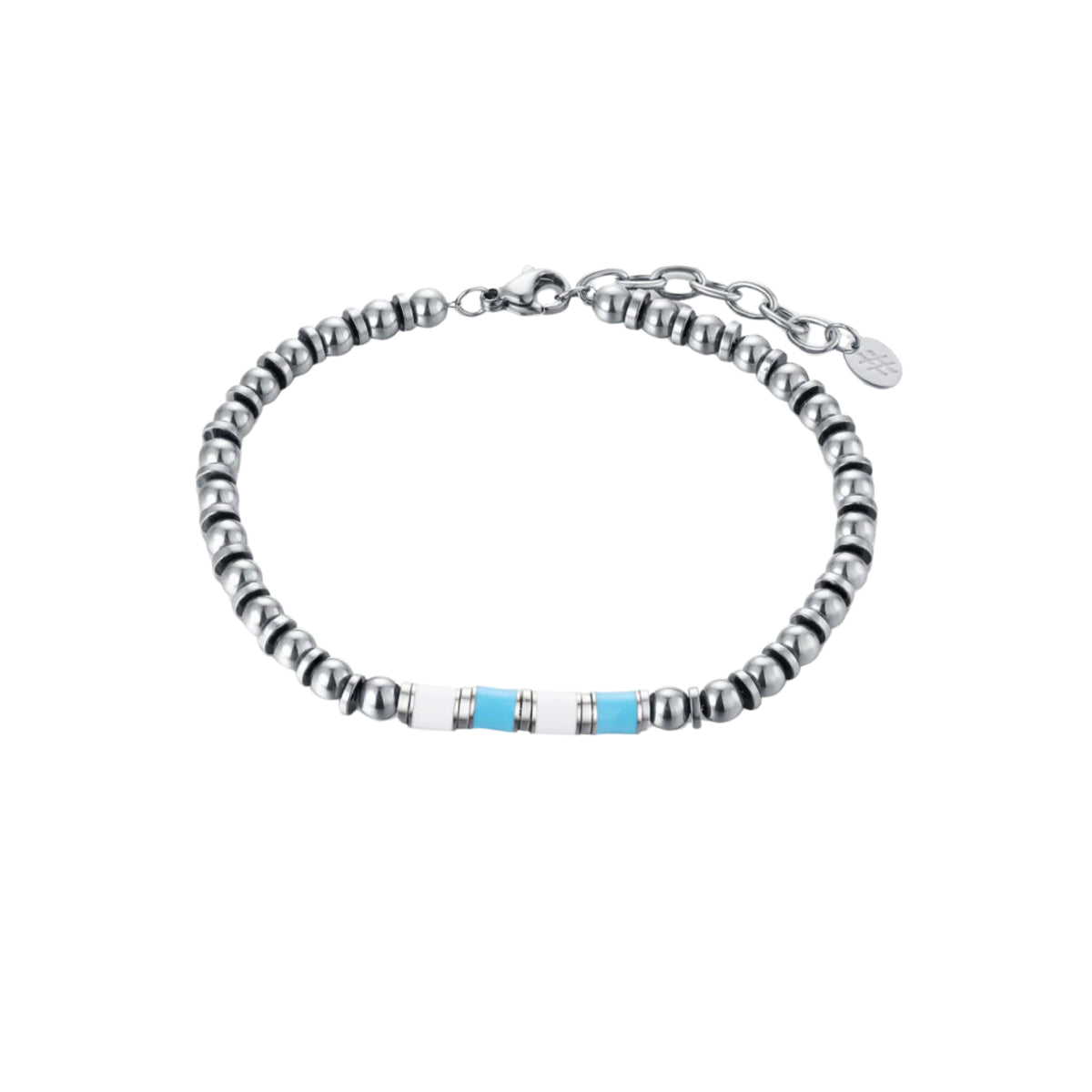 Bracciale Bianco Azzurro Misura Uomo - Brand Gioielli