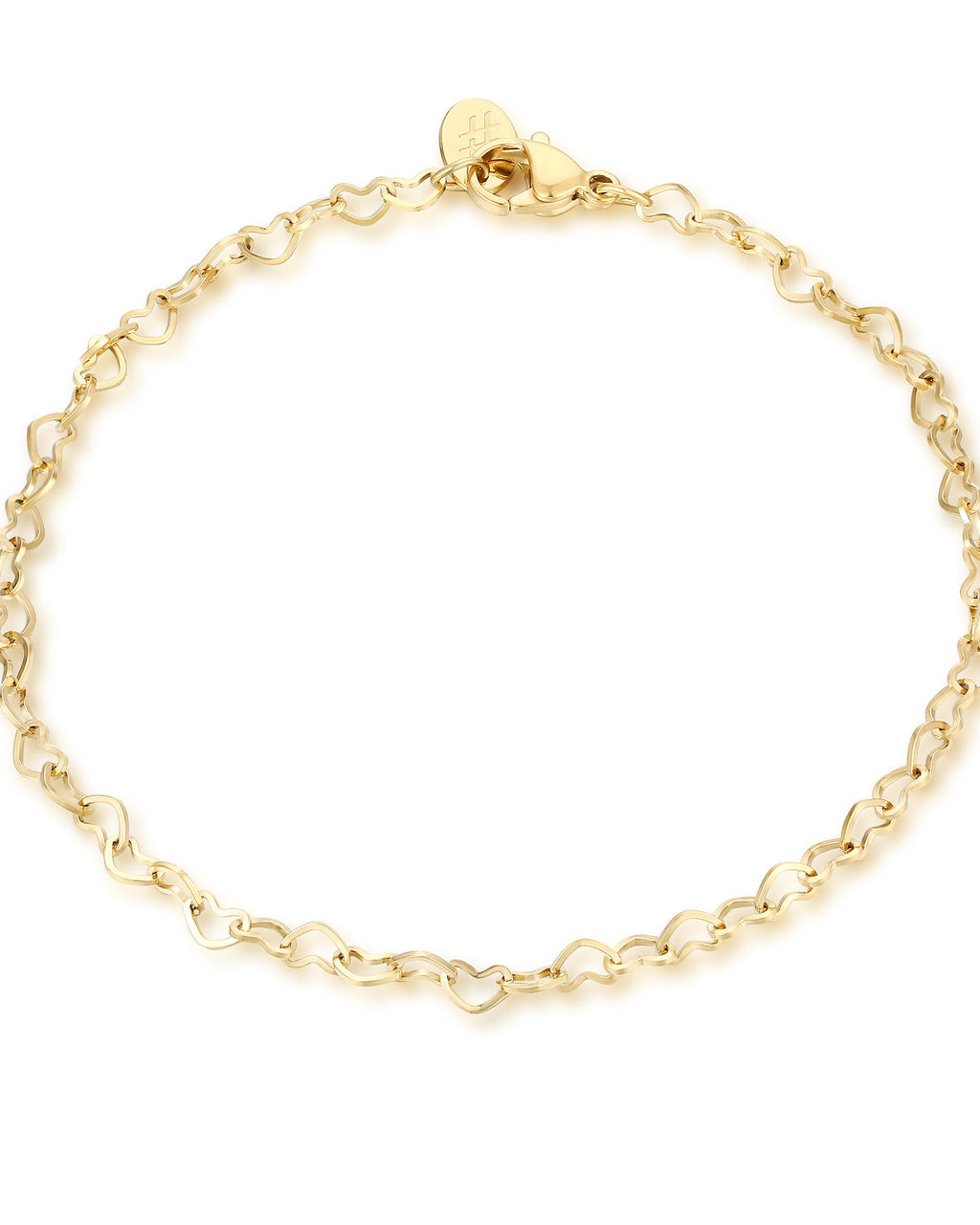 Bracciale catenina a cuore aperti