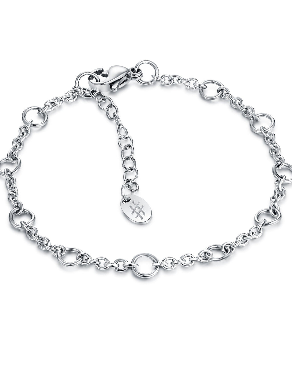 Bracciale catena e anelli