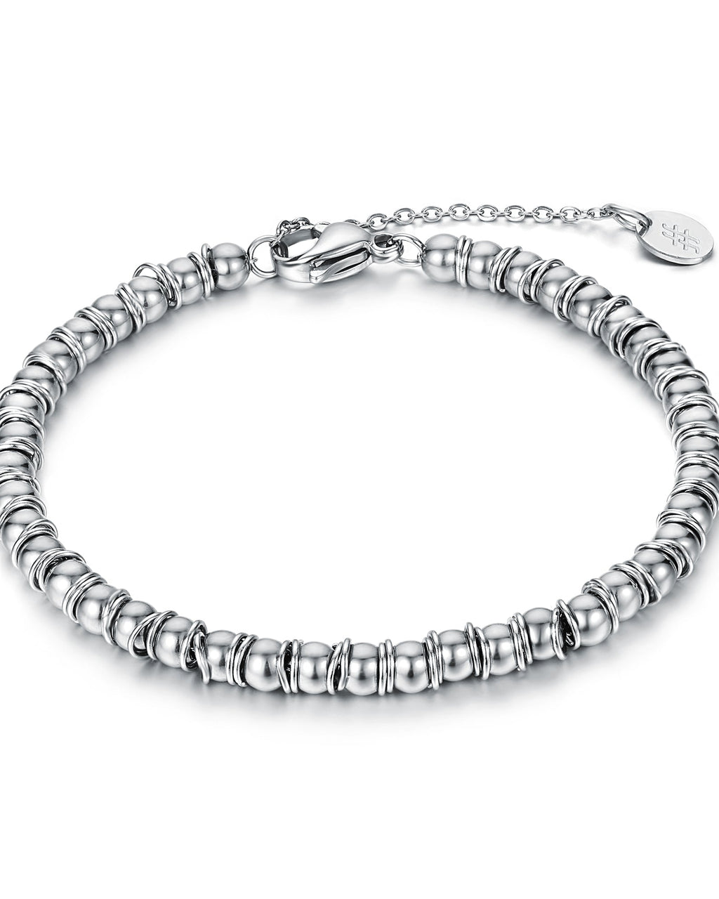 Bracciale con sfere e anelli