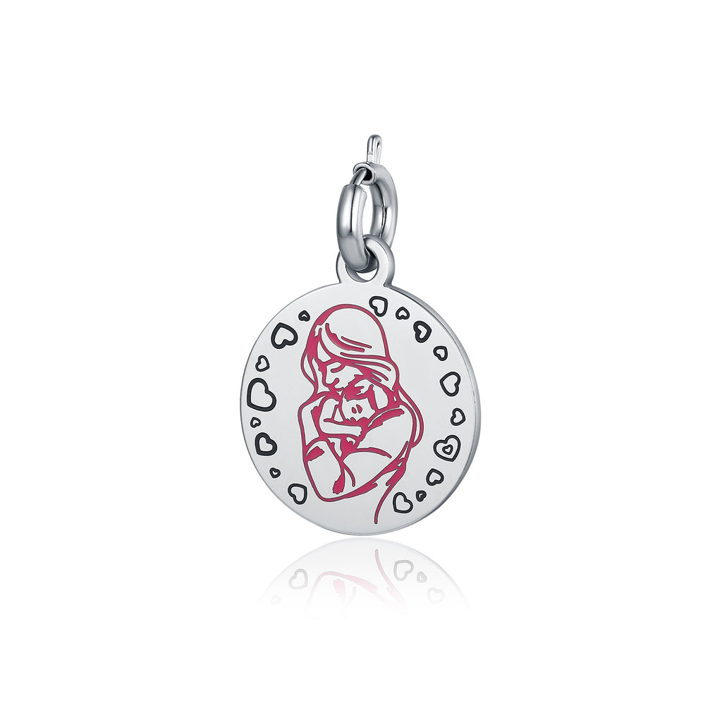 Charm Mamma abbraccio rosa