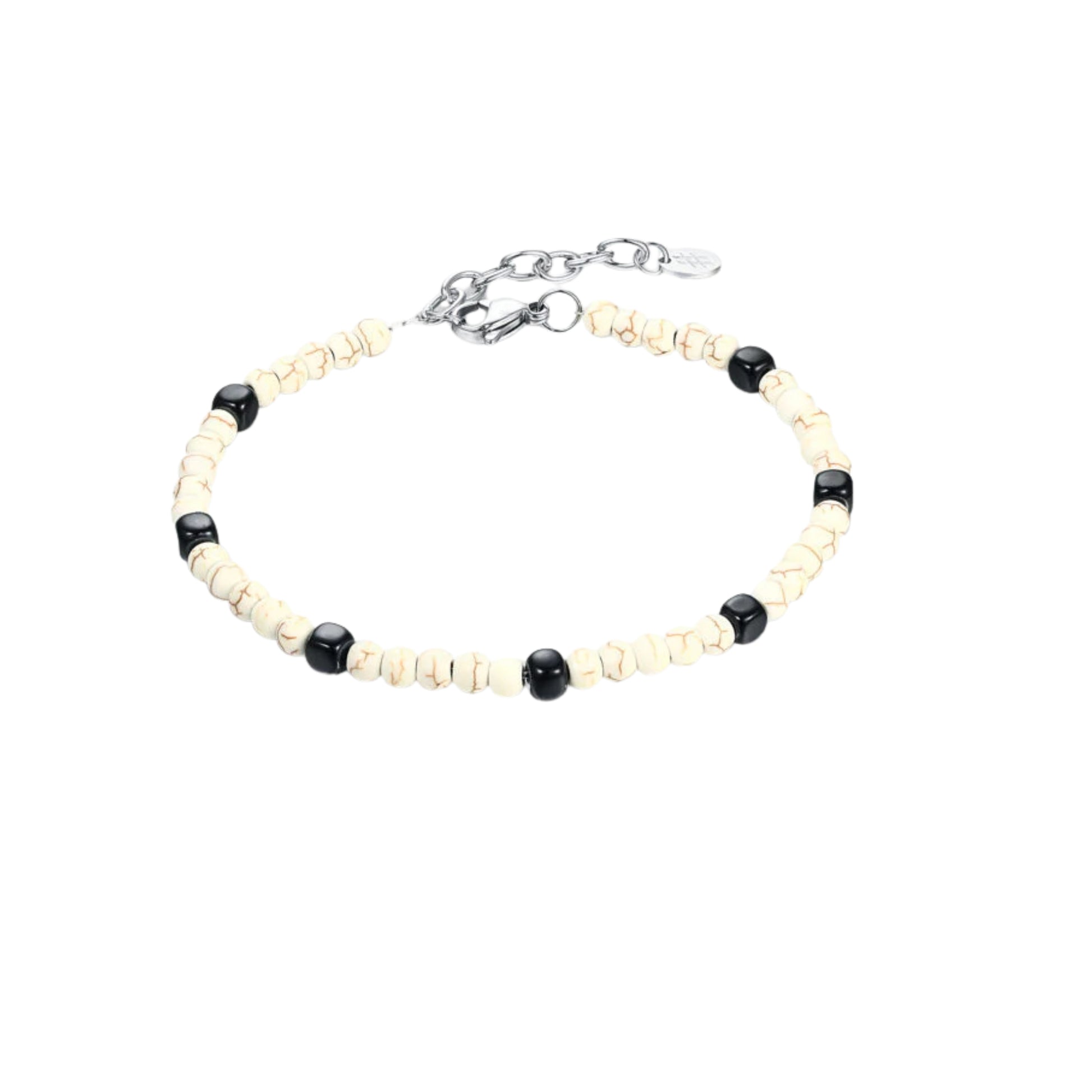 Bracciale Acciaio e Ematite - Brand Gioielli