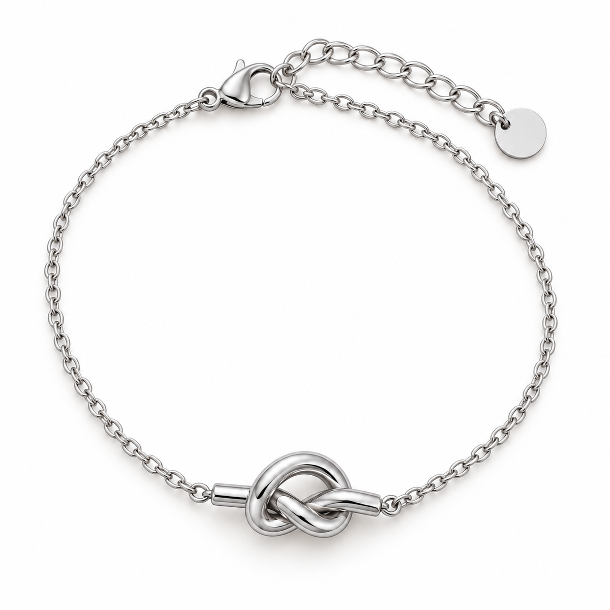 Bracciale nodo a catena in acciaio inox