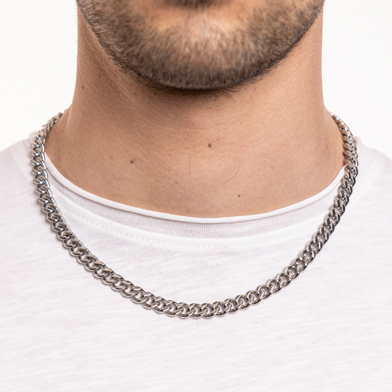 Collana Grumetta Piatta 8mm 50cm