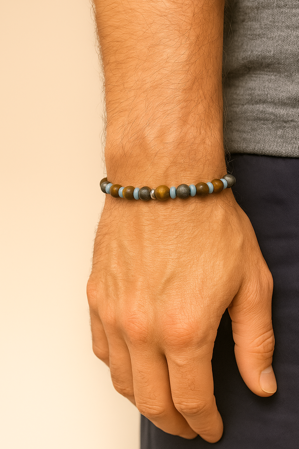 Bracciale Perle e Dischi Orion Uomo - Les folies