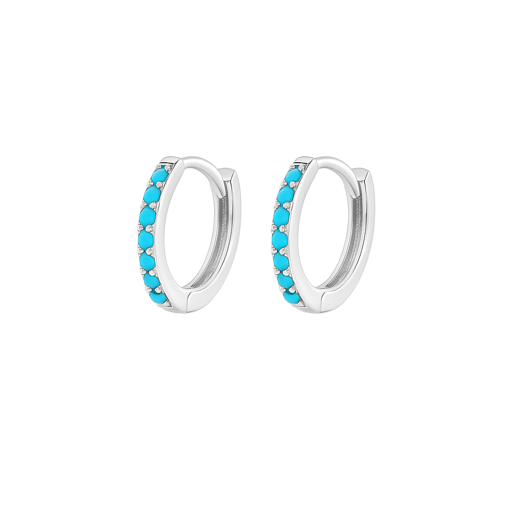 Orecchini a Cerchio con strass in Argento 925 - Les Folies