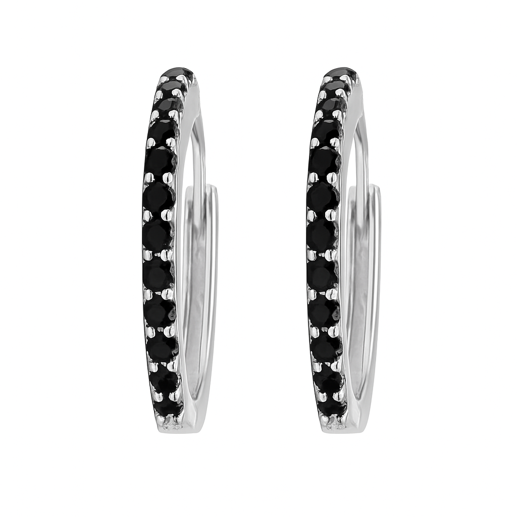 Orecchini a Cerchio con strass in Argento 925 - Les Folies