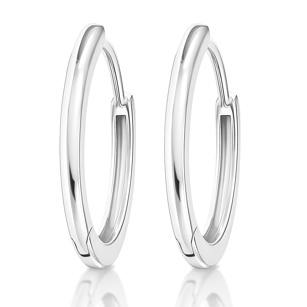 Orecchini a Cerchio liscio in Argento 925 - Les Folies