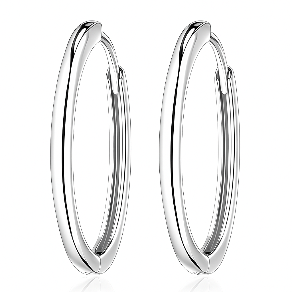 Orecchini a Cerchio liscio in Argento 925 - Les Folies
