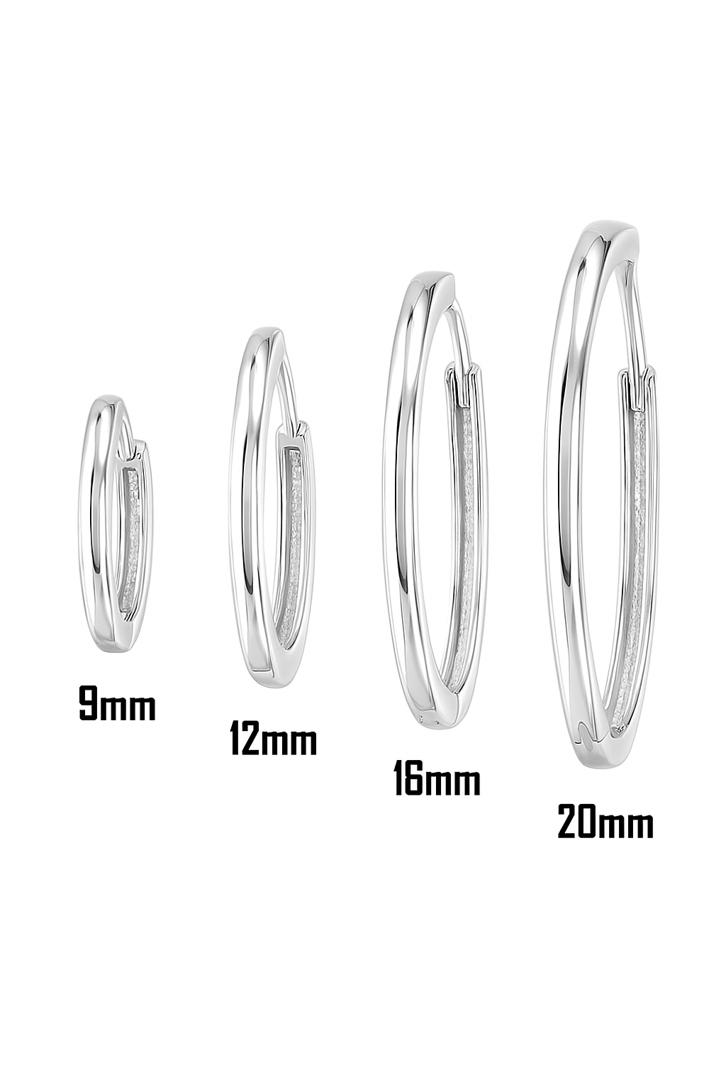 Orecchini a Cerchio liscio in Argento 925 - Les Folies