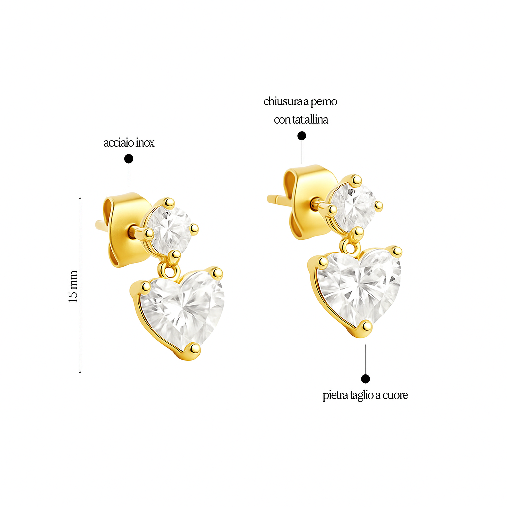 Orecchini Cuore - Les Folies