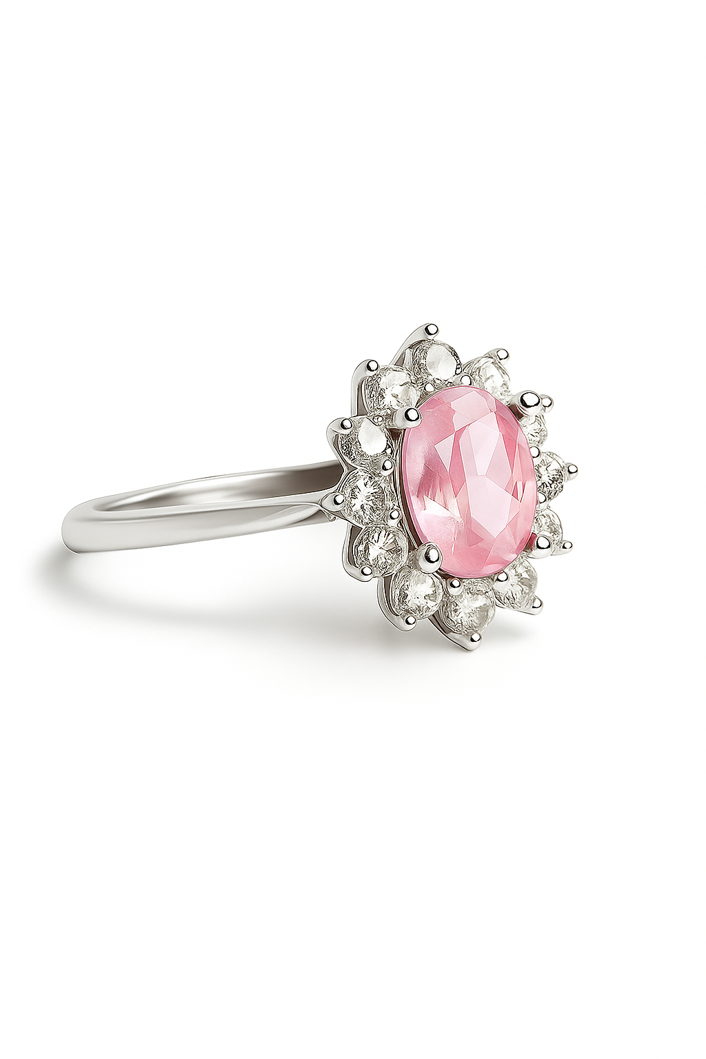 Anello Kate Ovale 10mm x 11mm in Argento 925 - Les folies