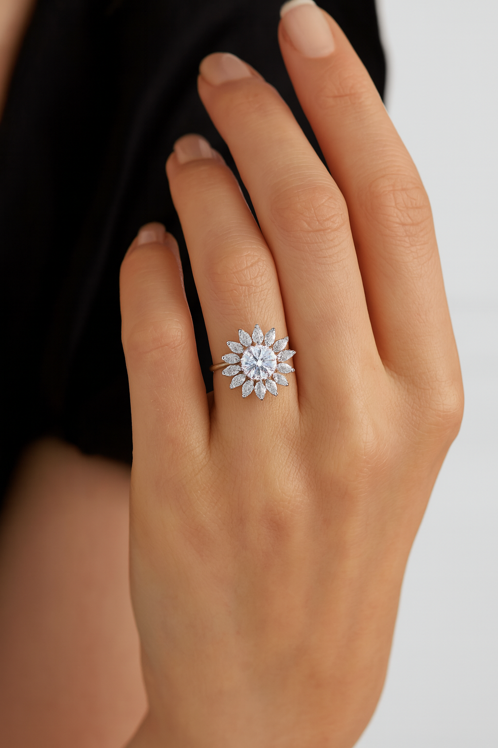 Anello Girasole in Argento 925 - Les folies