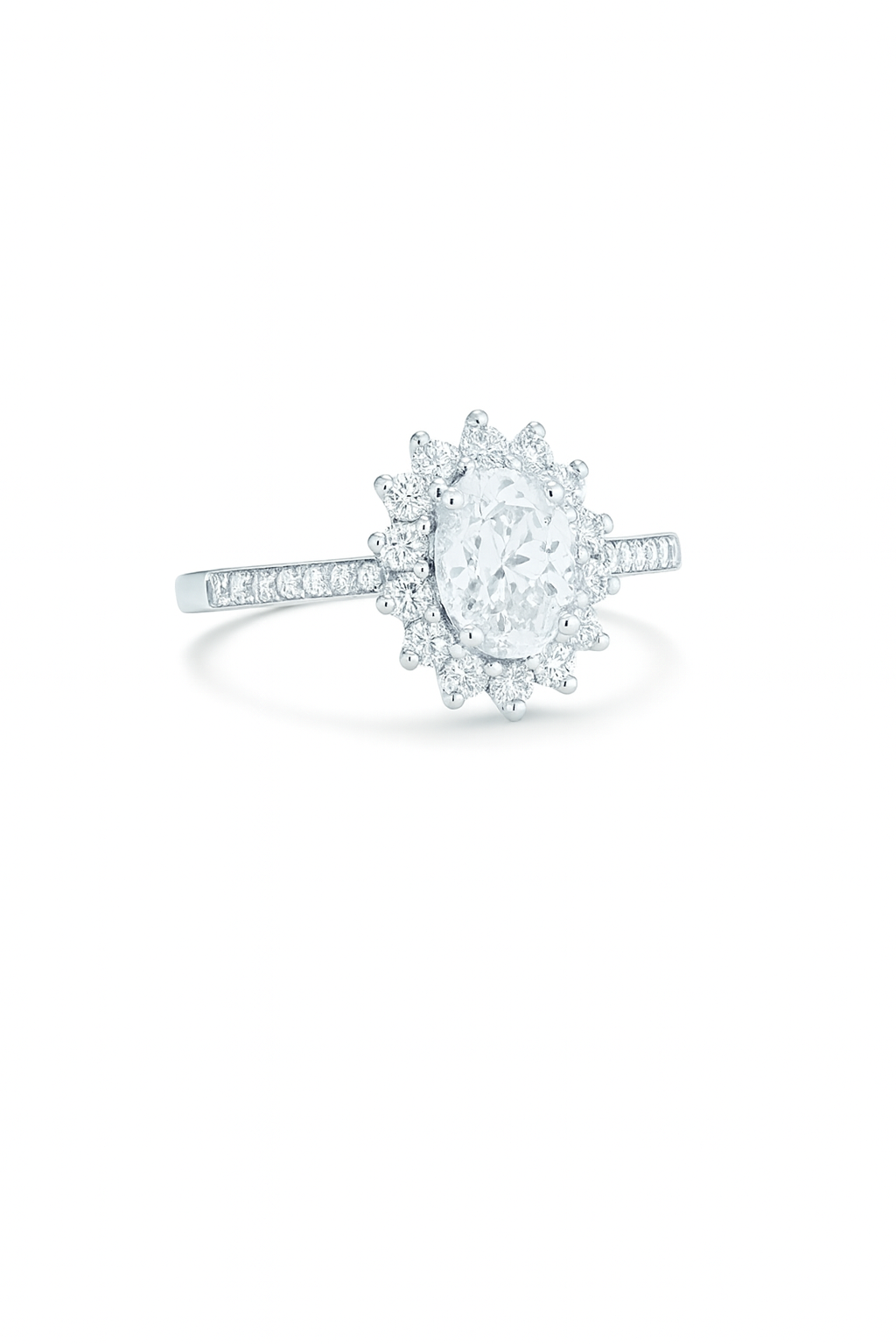 Anello Kate Ovale 11mm x 11mm con strass in Argento 925 - Les folies