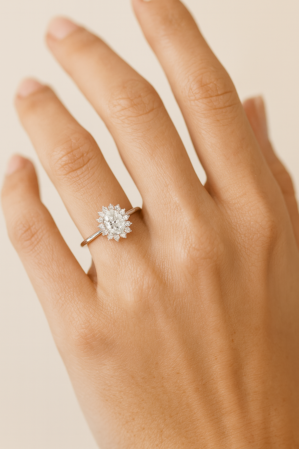 Anello Kate Ovale 12mm x 11mm in Argento 925 - Les folies